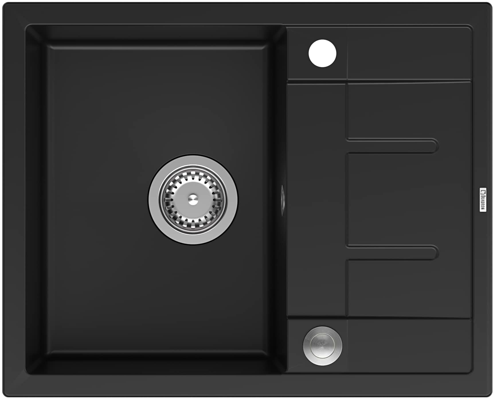 Quadron Morgan GraniteQ-Spüle 62x50 cm schwarz HB8210U7-BS_P2O