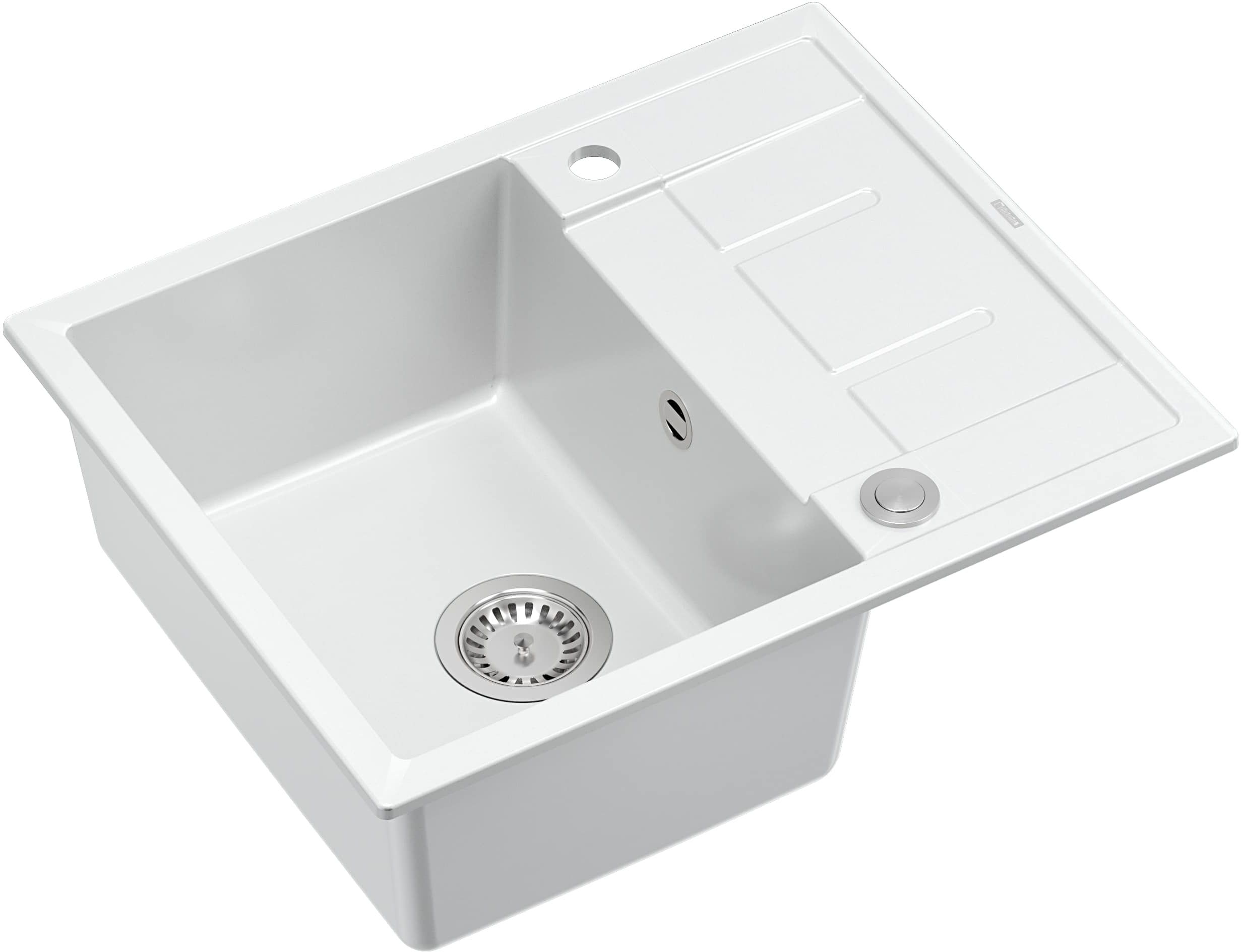 Quadron Morgan GraniteQ-Spüle 62x50 cm weiß HB8210U1-BS_P2O