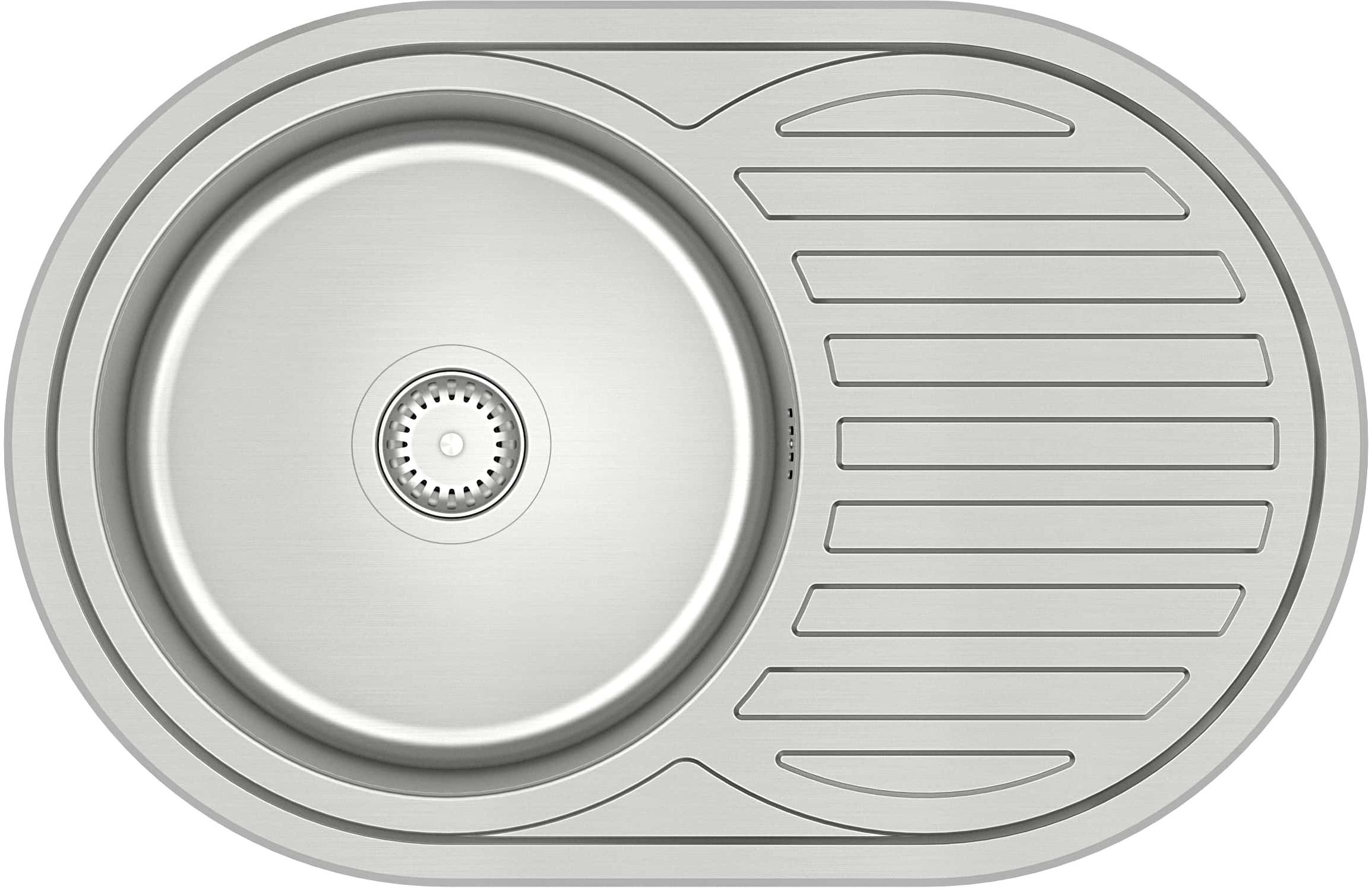 Quadron Tom 211 Stahlspüle mit Siphon 77x50 cm HD211LEN7750