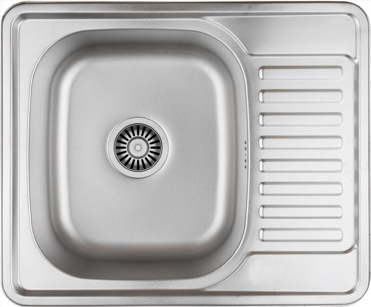 Quadron Kevin Stahlspüle mit Siphon 58x48 cm stahl HD116SAT5848