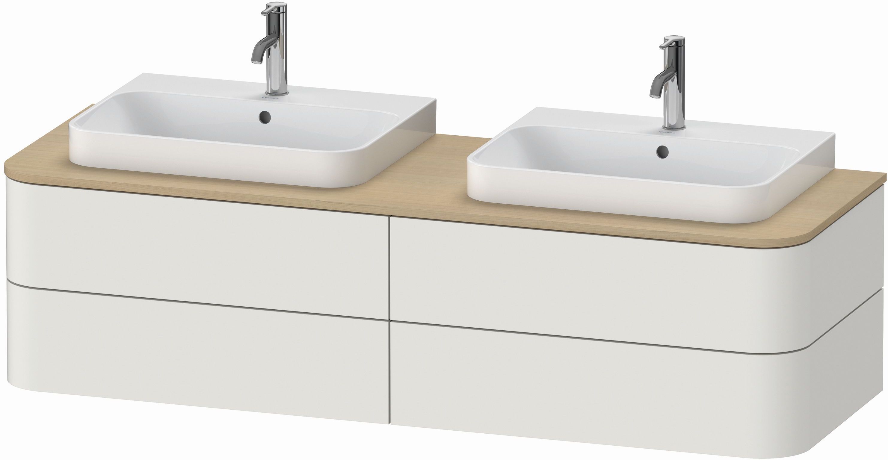 Duravit Happy D.2 Kabinett 160x55x40.8 cm Unterschrank hängend weiß HP4974B3939