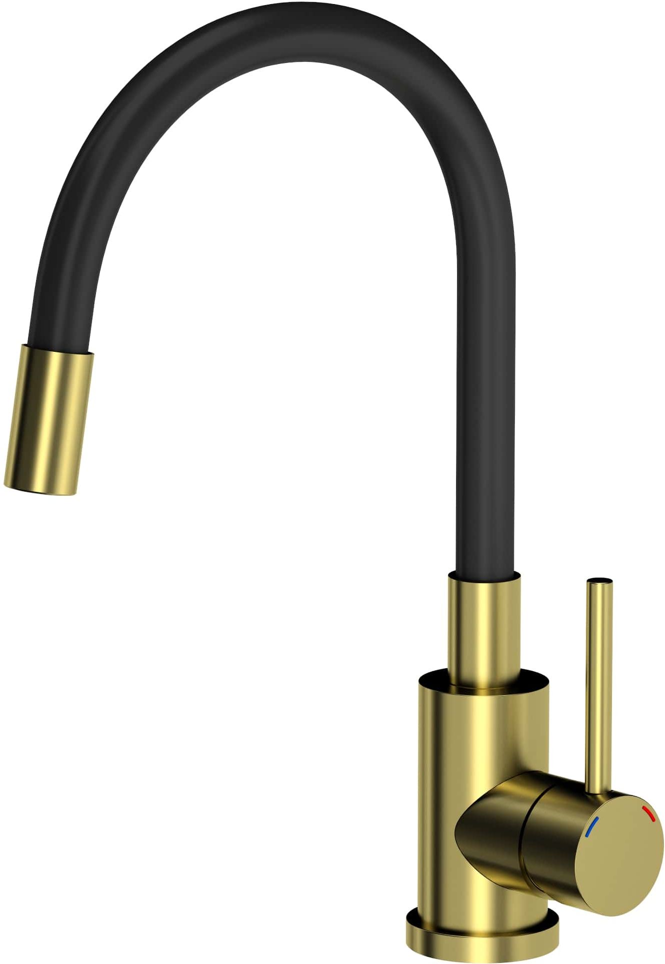 Quadron Maggie küchenarmatur stehend schwarz-gold/altgold 3323503PVDG1