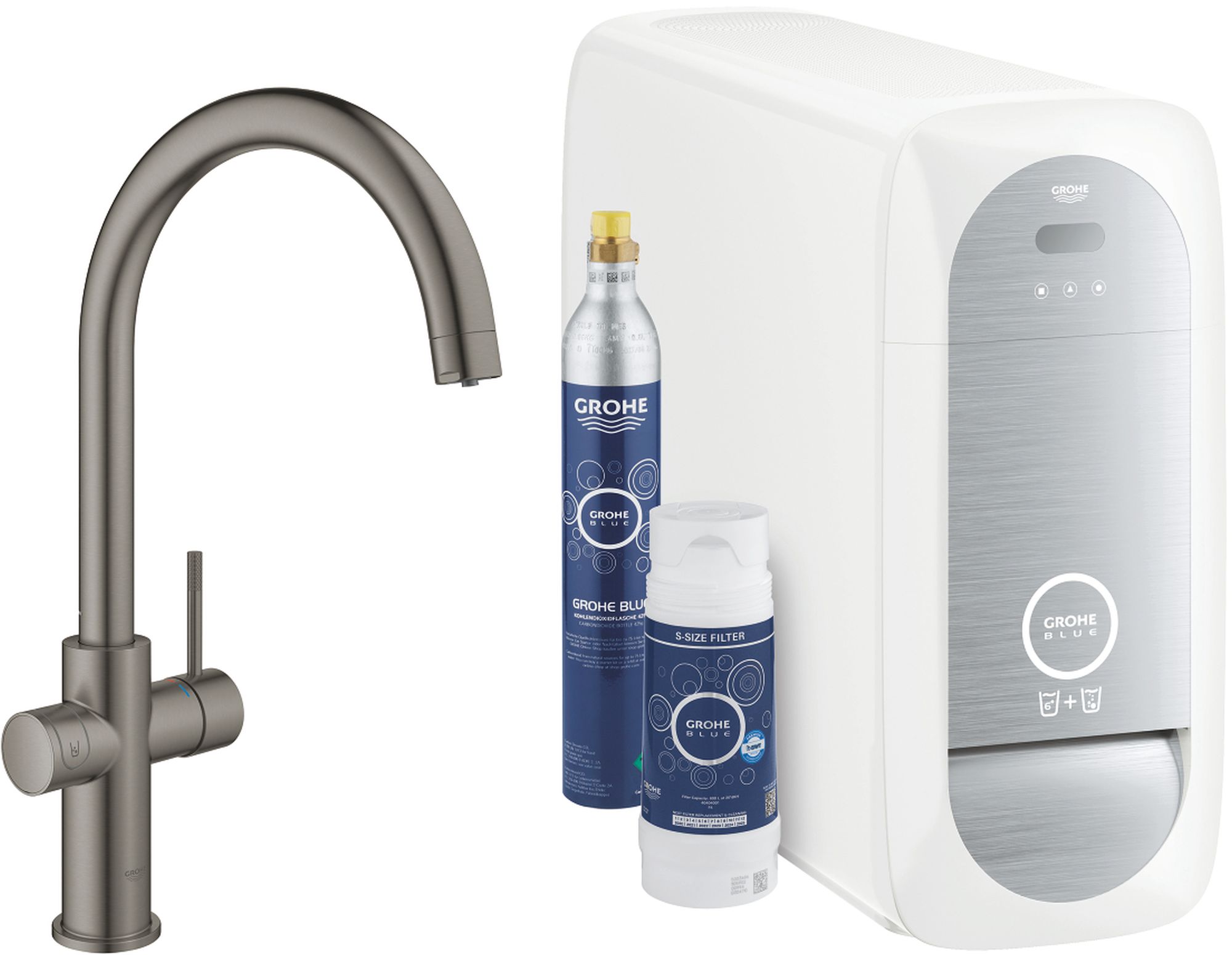 Grohe Blue Küchenarmatur mit Filter Stehend Brushed Hard Graphite 31455AL1