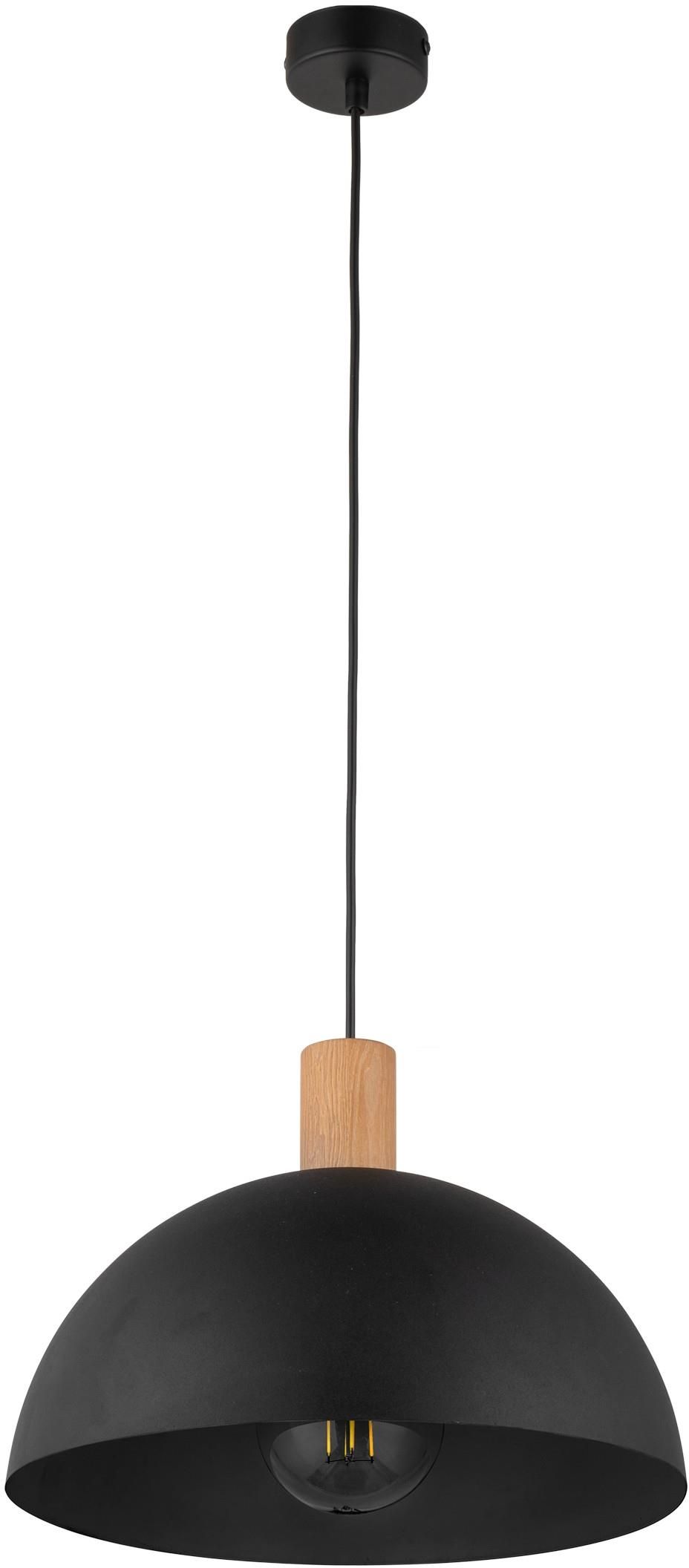 TK Lighting Oslo Pendelleuchte 1x15 W schwarz-holz 4852