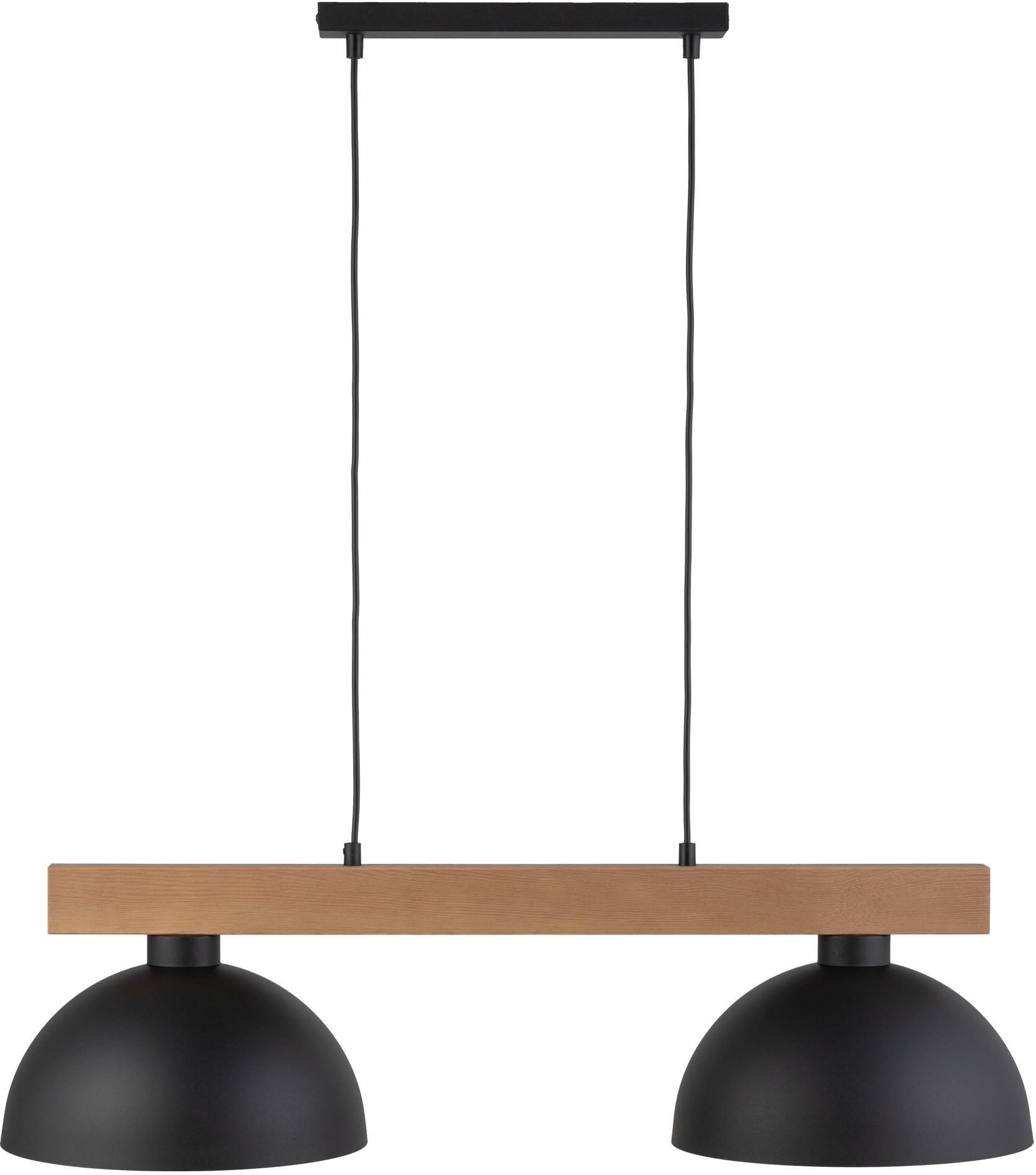 TK Lighting Oslo Pendelleuchte 2x15 W schwarz-holz 4711