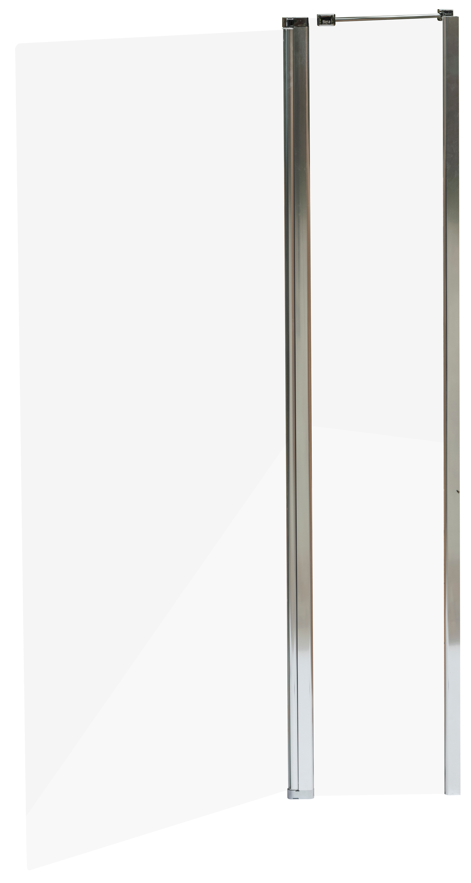 Roca Town-N Badewannenabtrennung 100 cm zweigeteilt chrom Glanz/durchsichtiges Glas AMP2210012M