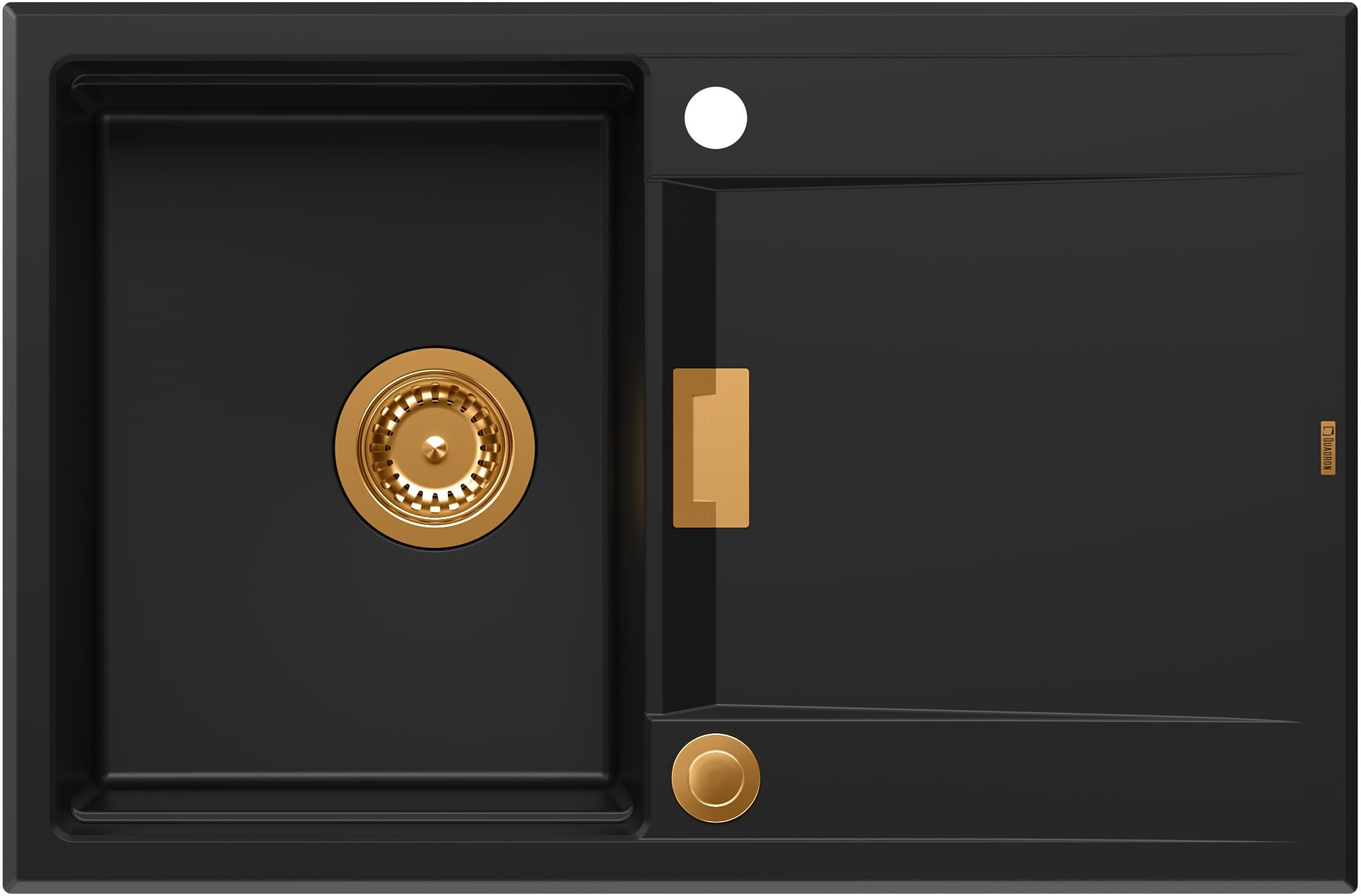 Quadron Owen GraniteQ-Spüle 76x50 cm schwarz HQO7650U7_PVDC1