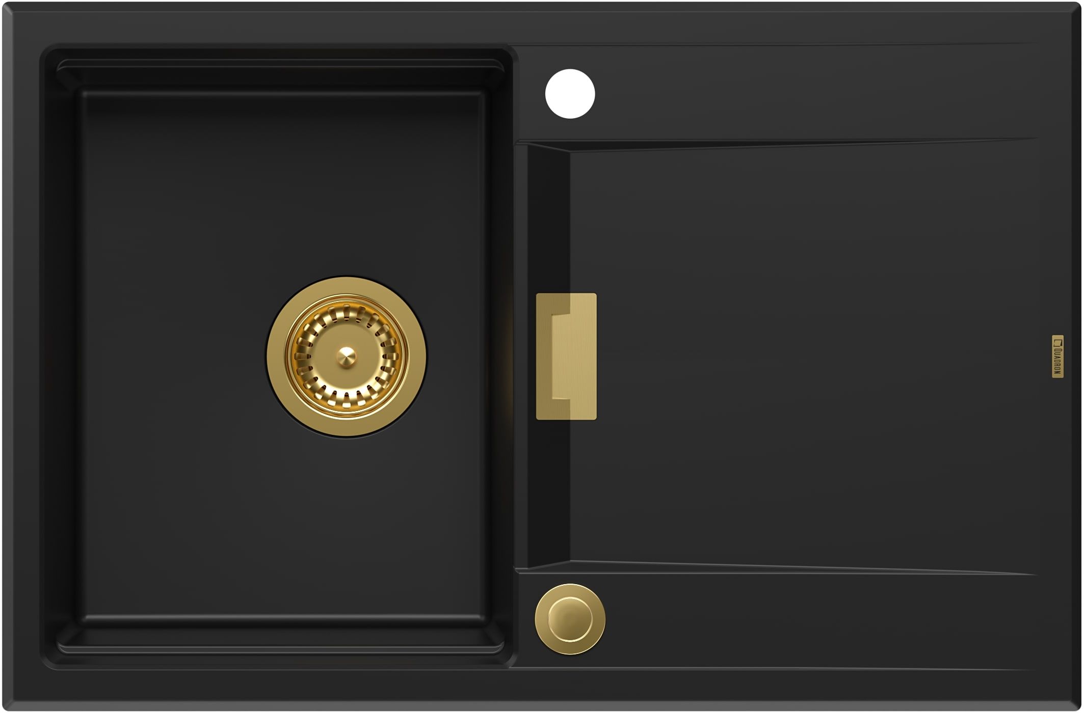 Quadron Owen GraniteQ-Spüle 76x50 cm schwarz HQO7650U7_PVDG1