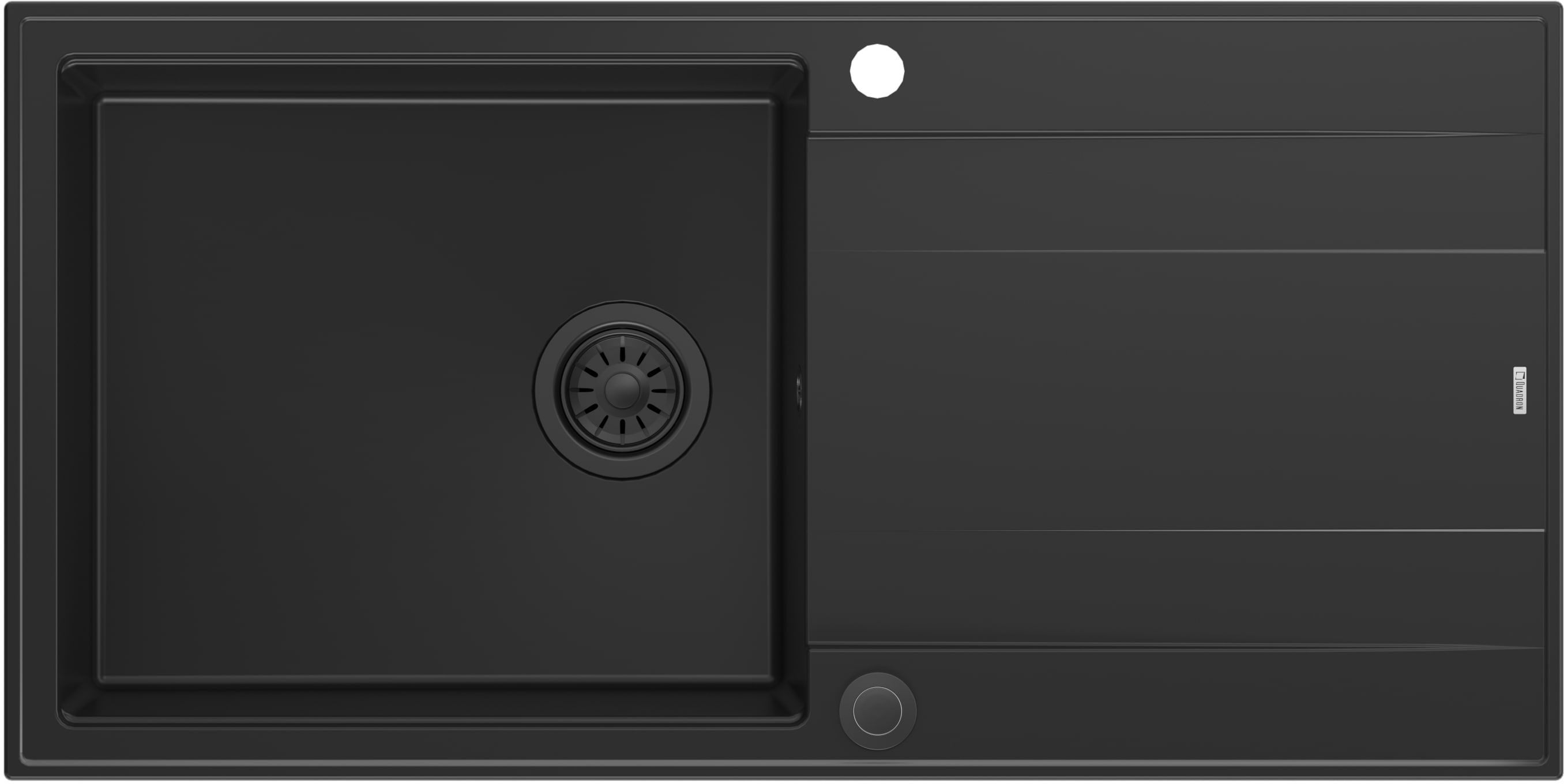 Quadron Evan GraniteQ-Spüle 100x50 cm schwarz HCQE10050U7_BLM_P2O