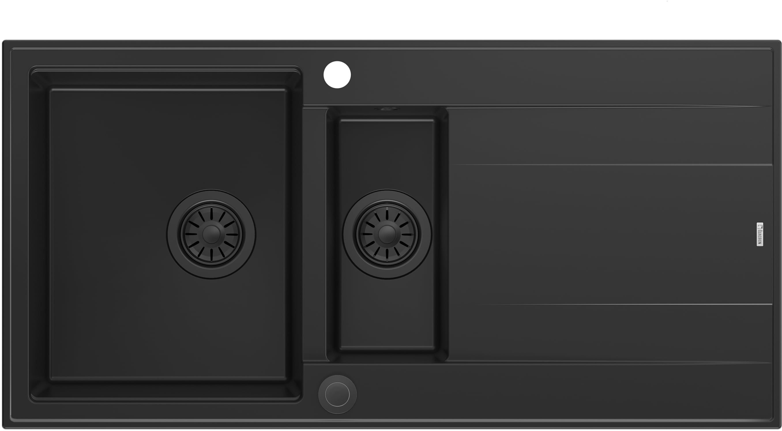 Quadron Evan GraniteQ-Spüle 100x50 cm schwarz HQE510050U7_BLM_P2O