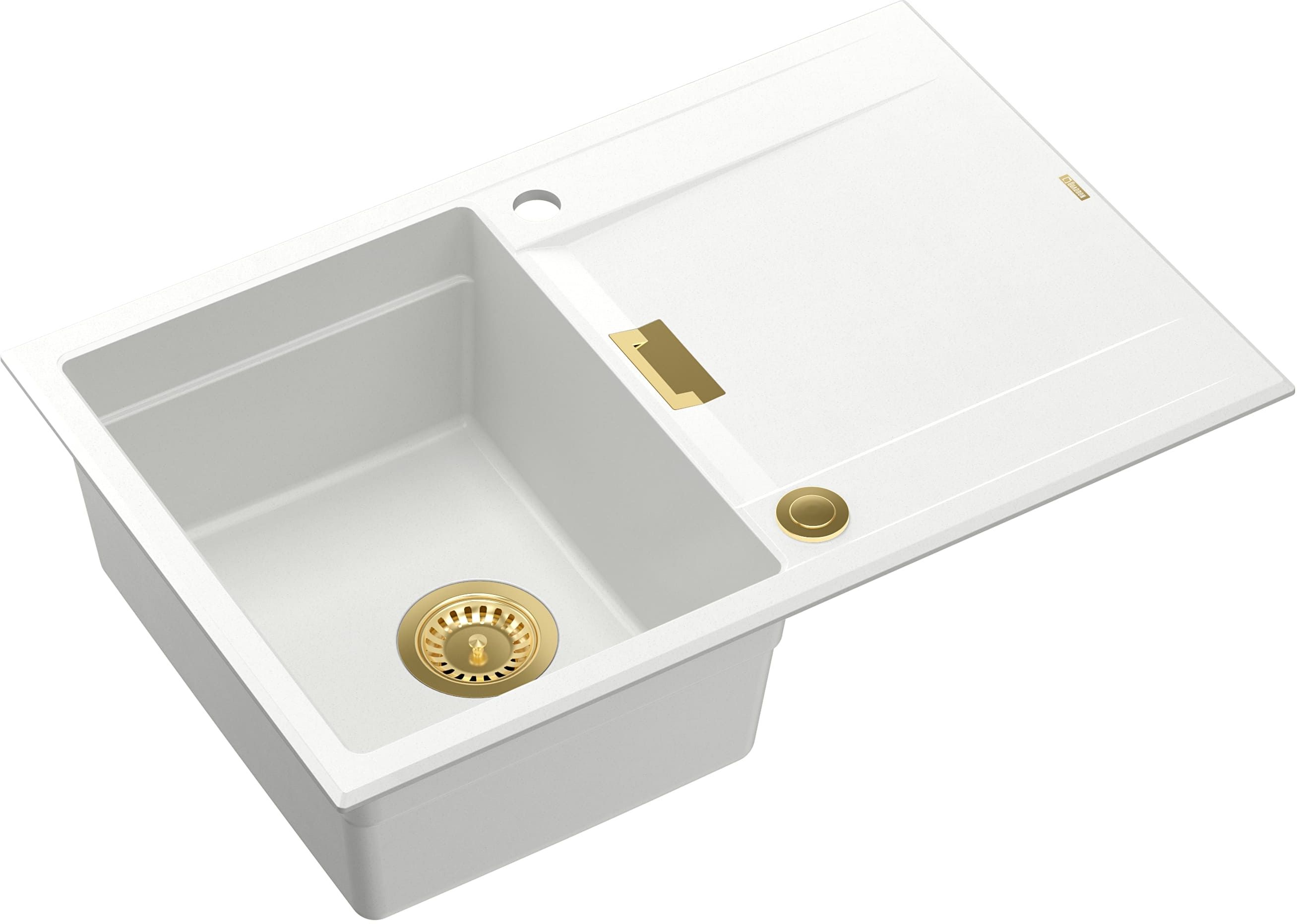 Quadron Owen graniteq-spüle 76x50 cm weiß HQO7650U1_PVDG1