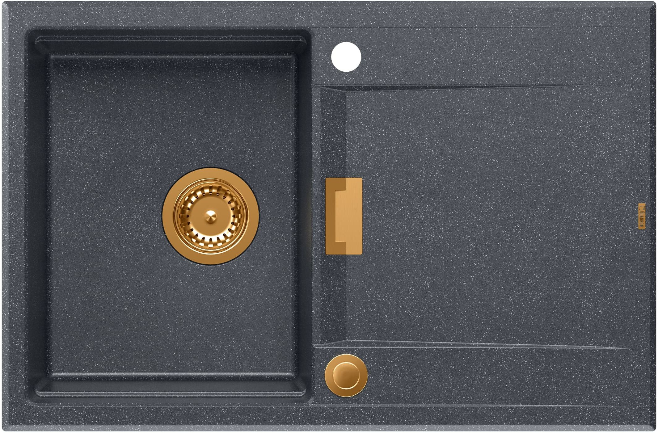 Quadron Owen GraniteQ-Spüle 76x50 cm schwarz HQO7650U8_PVDC1