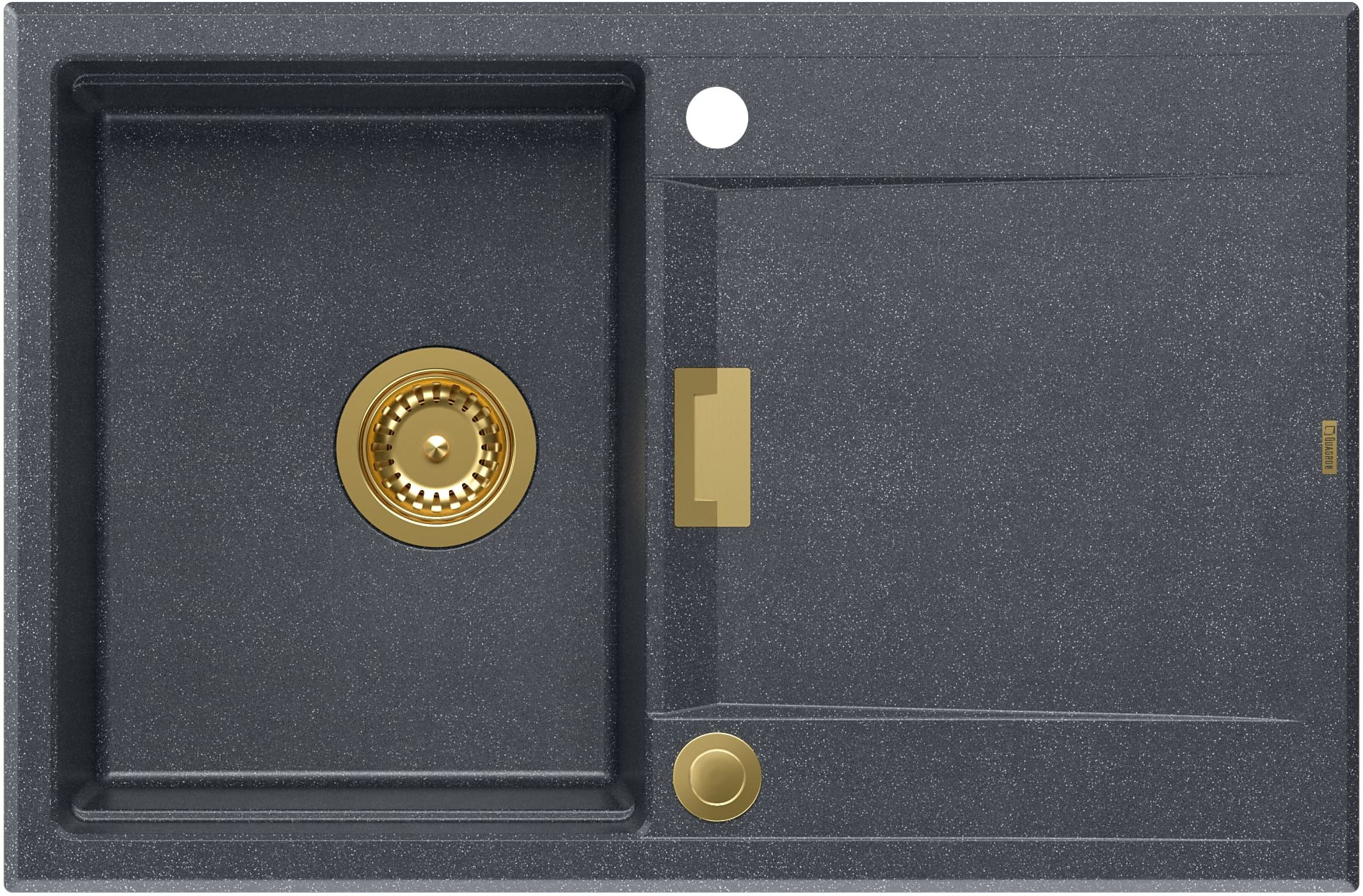 Quadron Owen GraniteQ-Spüle 76x50 cm schwarz HQO7650U8_PVDG1