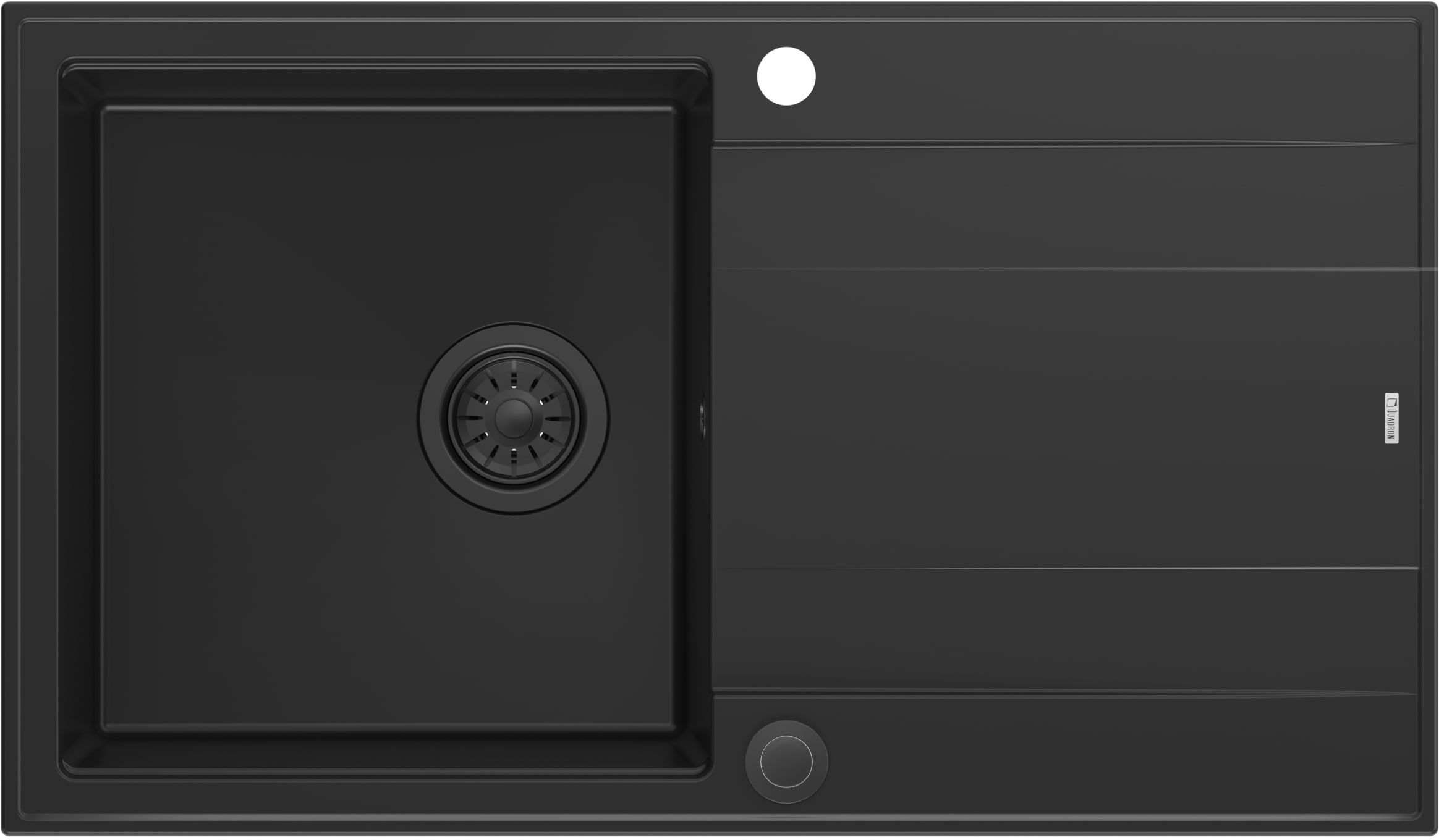 Quadron Evan GraniteQ-Spüle 86x50 cm schwarz HCQE8650U7_BLM_P2O