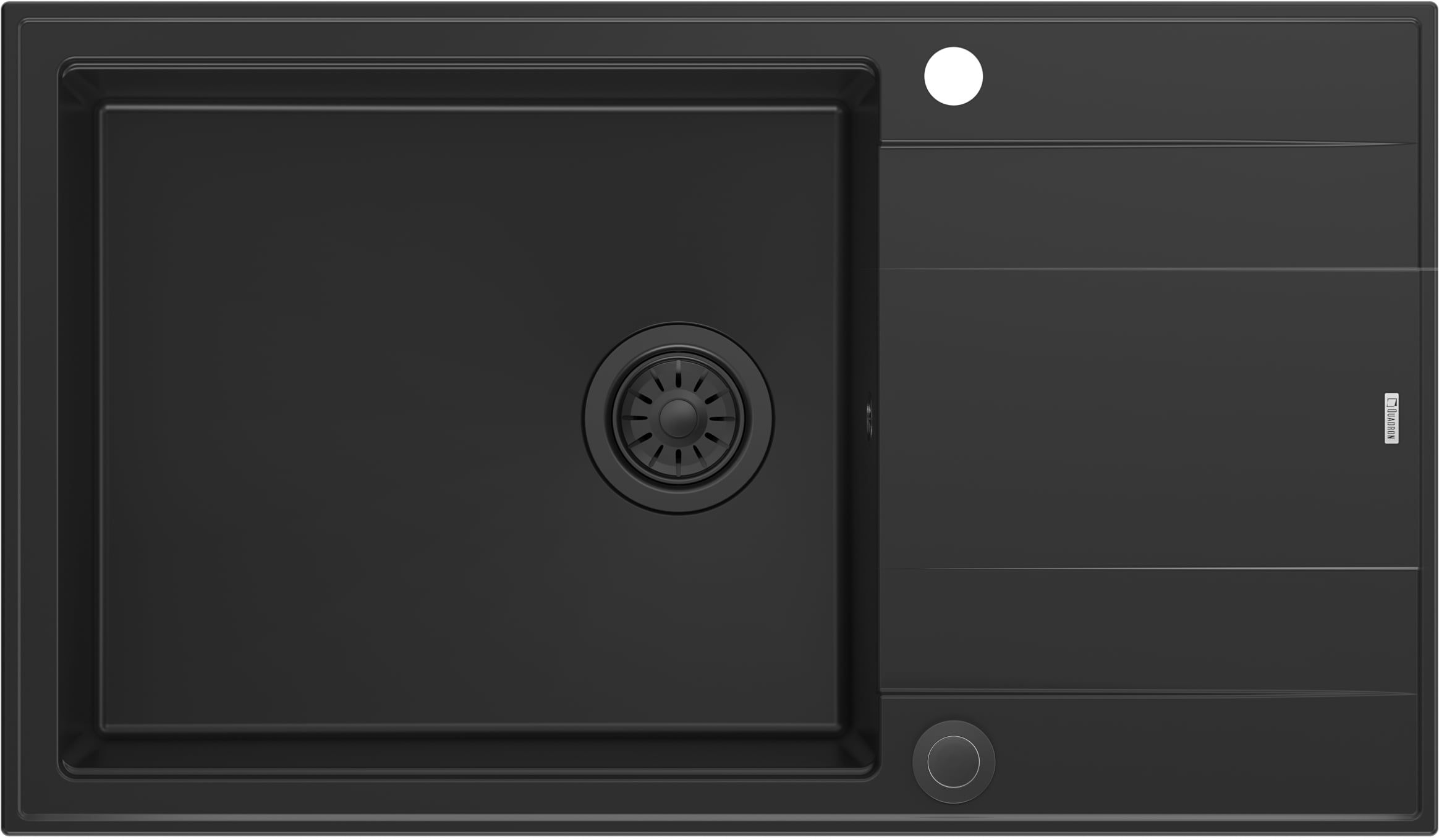 Quadron Evan GraniteQ-Spüle 86x50 cm schwarz HCQE58650U7_BLM_P2O