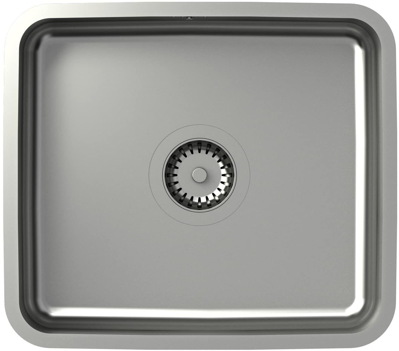 Quadron Nicolas Stahlspüle mit Siphon 44x39 cm stahl KS1U4035BS_DBS