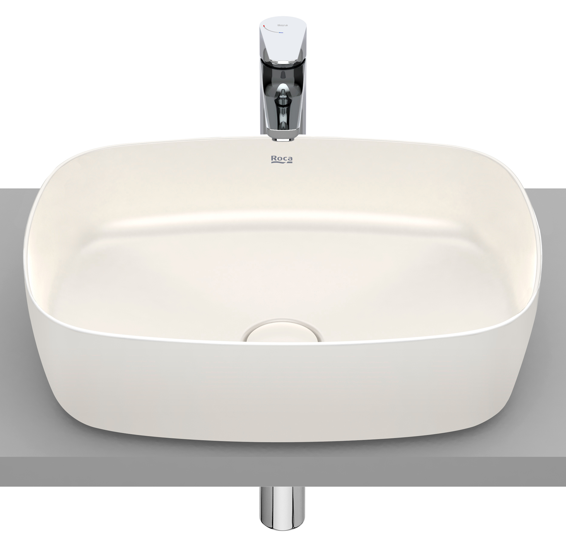 Roca Inspira Waschbecken 50x37 cm rechteckig Aufsatzwaschbecken braun/beige A327500650