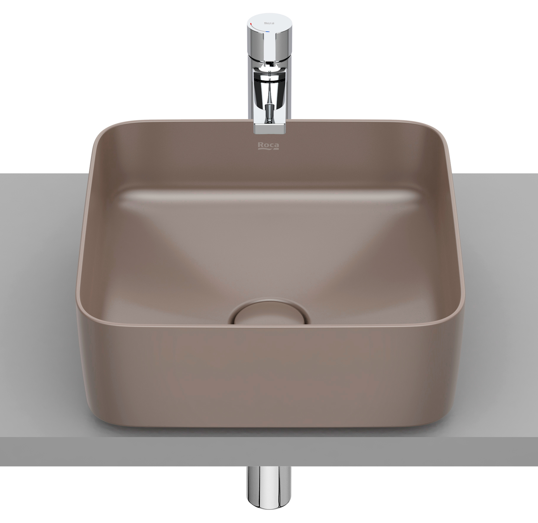 Roca Inspira Waschbecken 37x37 cm quadratisch Aufsatzwaschbecken A327532660