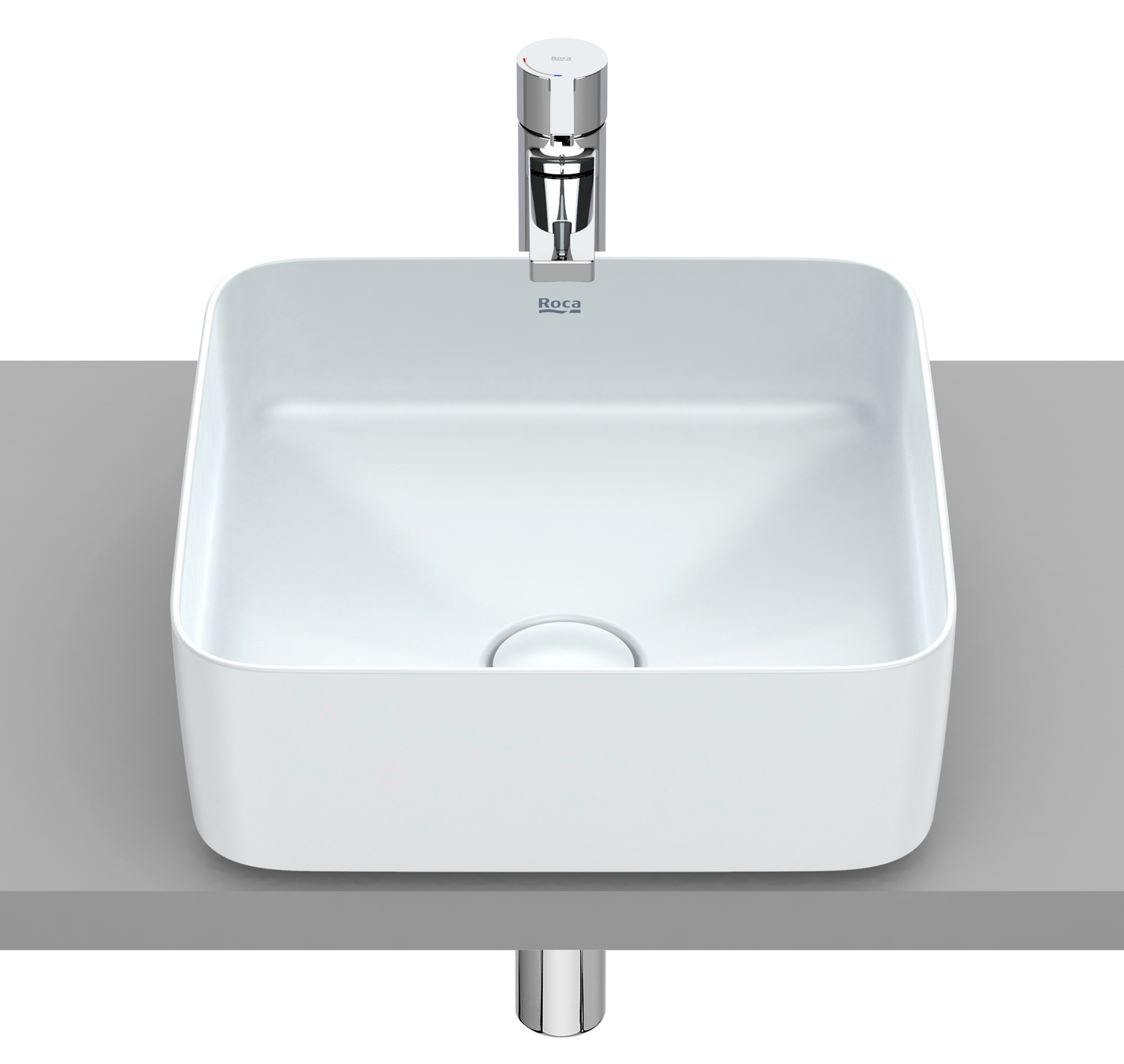 Roca Inspira Waschbecken 37x37 cm quadratisch Aufsatzwaschbecken A327532630