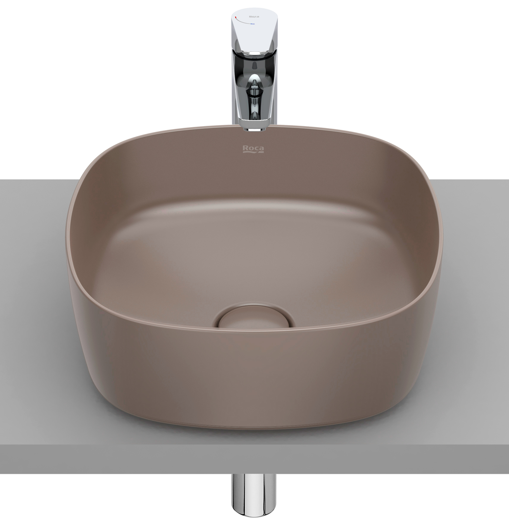 Roca Inspira Waschbecken 37x37 cm quadratisch Aufsatzwaschbecken A327502660