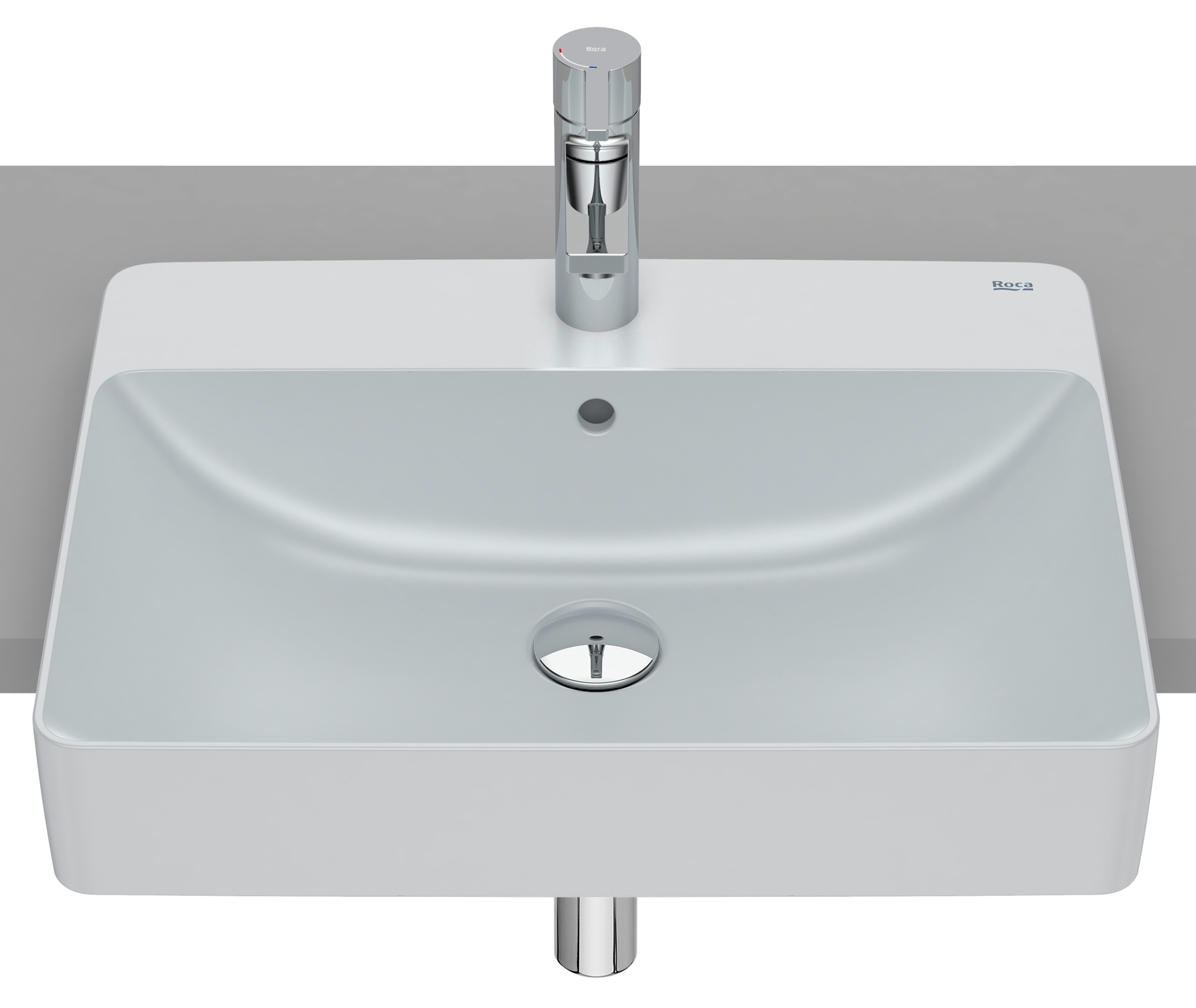 Roca Inspira Waschbecken 55x42 cm rechteckig Einbauwaschbecken A32753S630