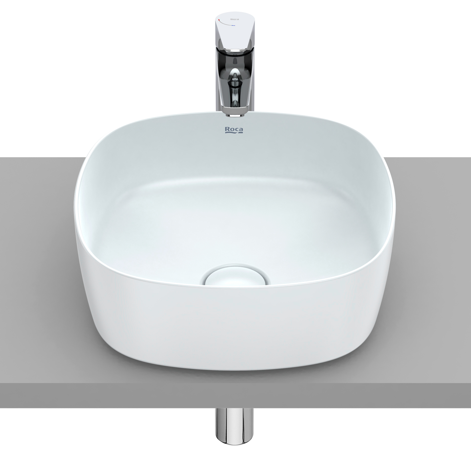 Roca Inspira Waschbecken 37x37 cm quadratisch Aufsatzwaschbecken A327502630