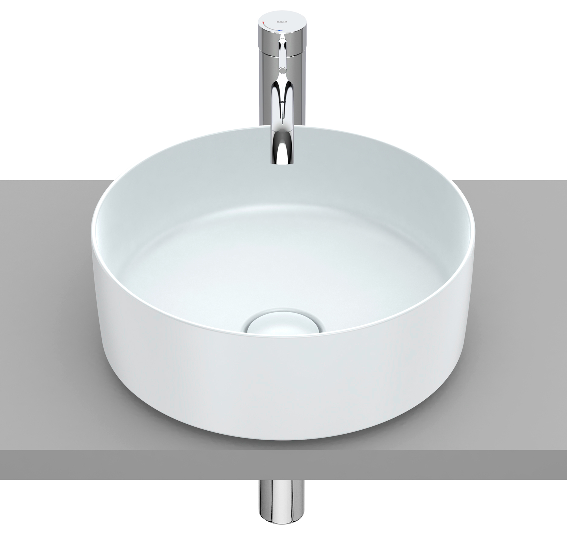 Roca Inspira Waschbecken 37x37 cm rund Aufsatzwaschbecken A327523630