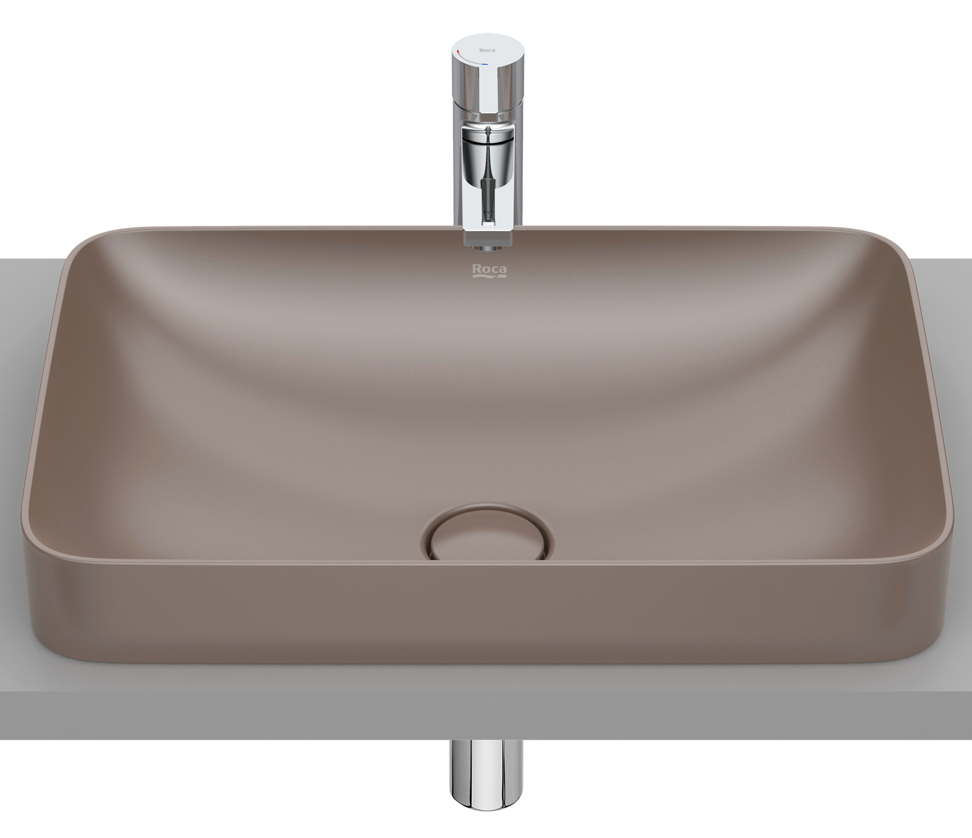 Roca Inspira Waschbecken 55x37 cm rechteckig Einbauwaschbecken A327534660