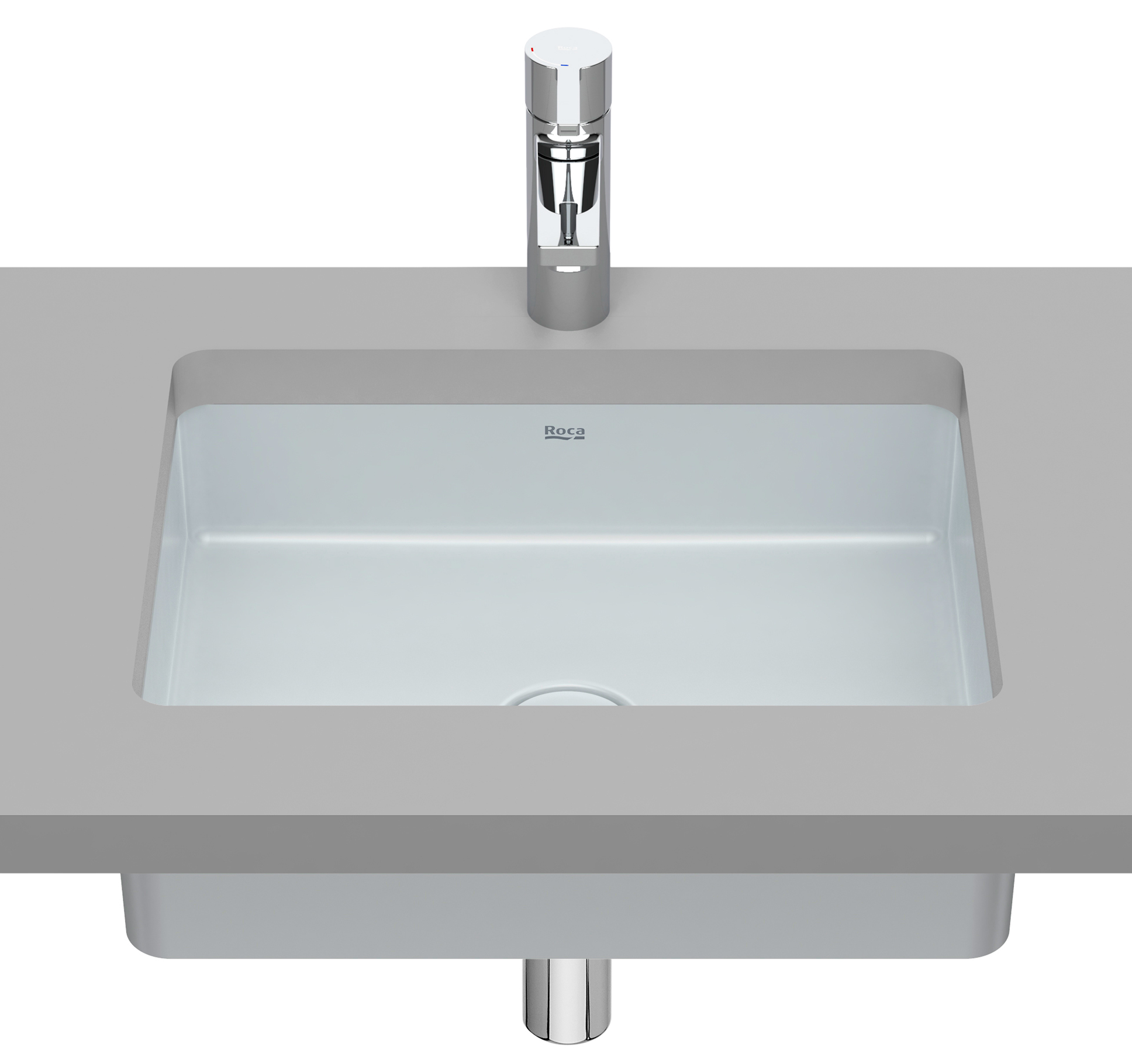 Roca Inspira Waschbecken 43x32.5 cm rechteckig Unterbauwaschbecken A327536630