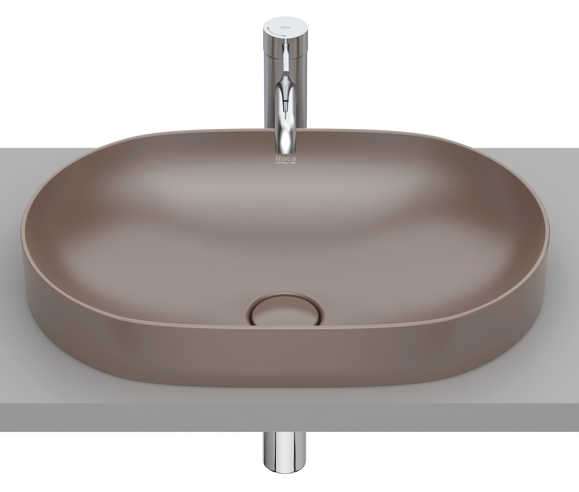 Roca Inspira Waschbecken 55x37 cm oval Einbauwaschbecken A327527660