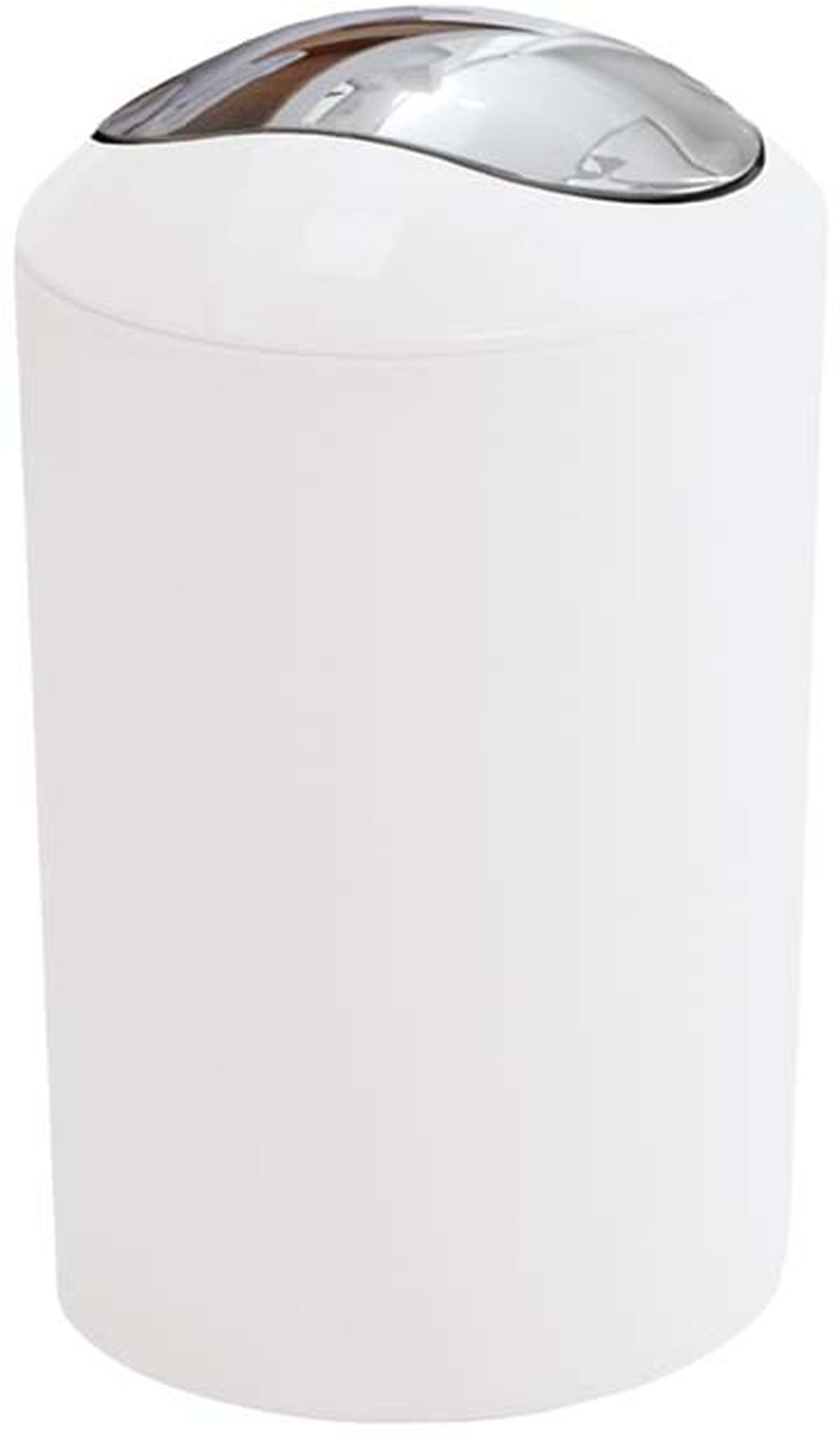 Kleine Wolke Glossy Papierkorb 5 l chrom-weiß 5063115858