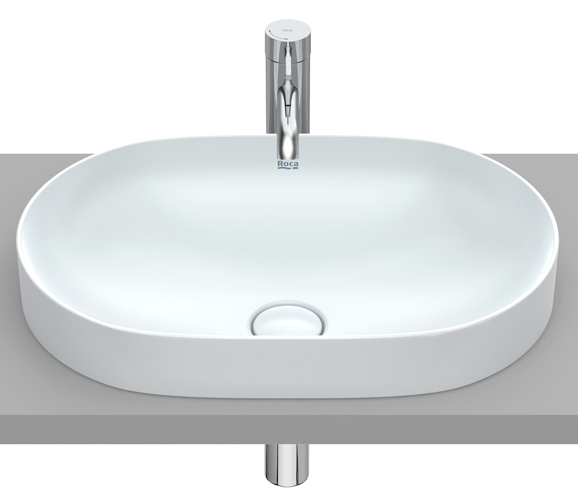 Roca Inspira Waschbecken 55x37 cm oval Einbauwaschbecken A327527630