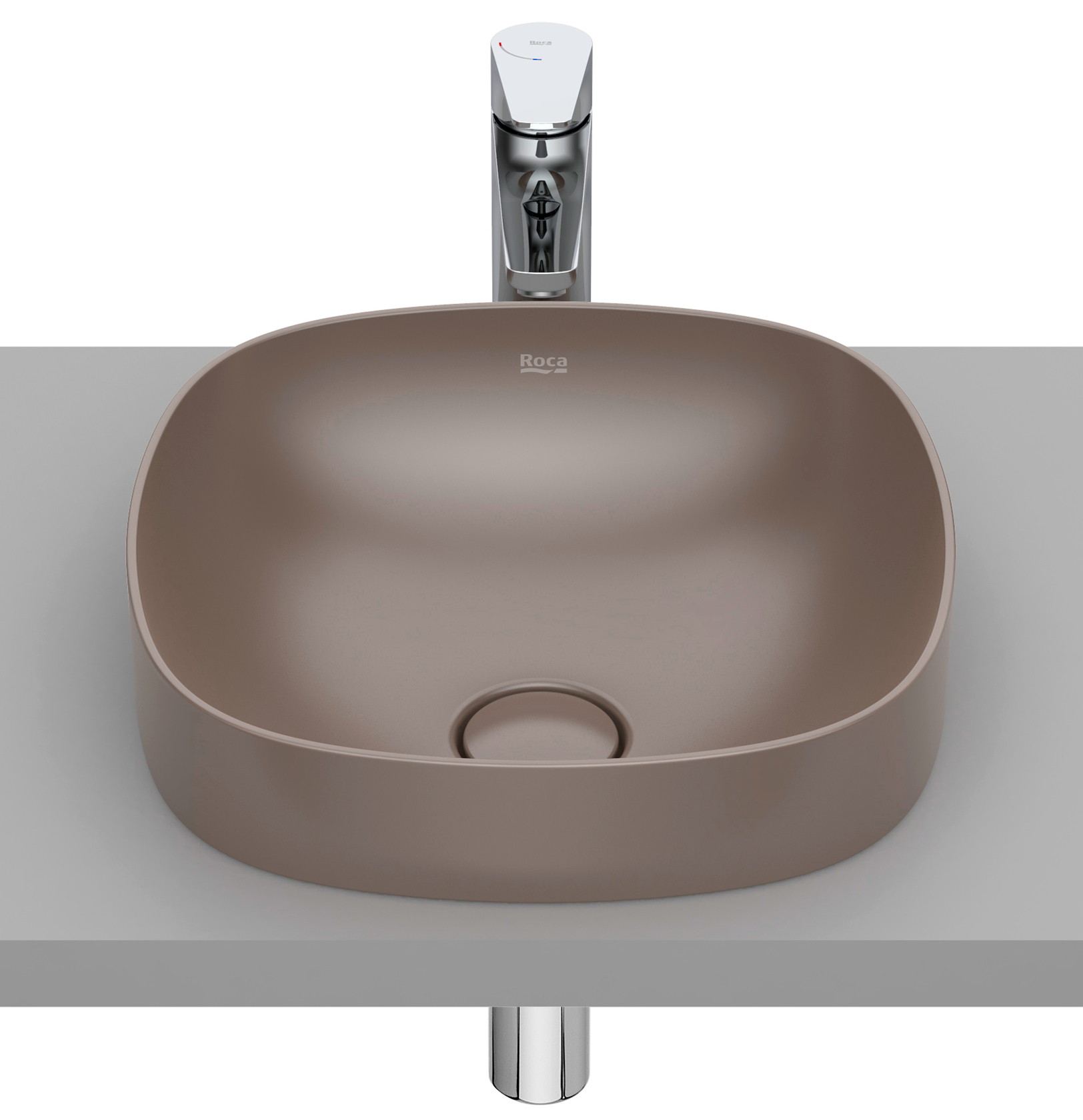 Roca Inspira Waschbecken 37x37 cm quadratisch Einbauwaschbecken A32750R660