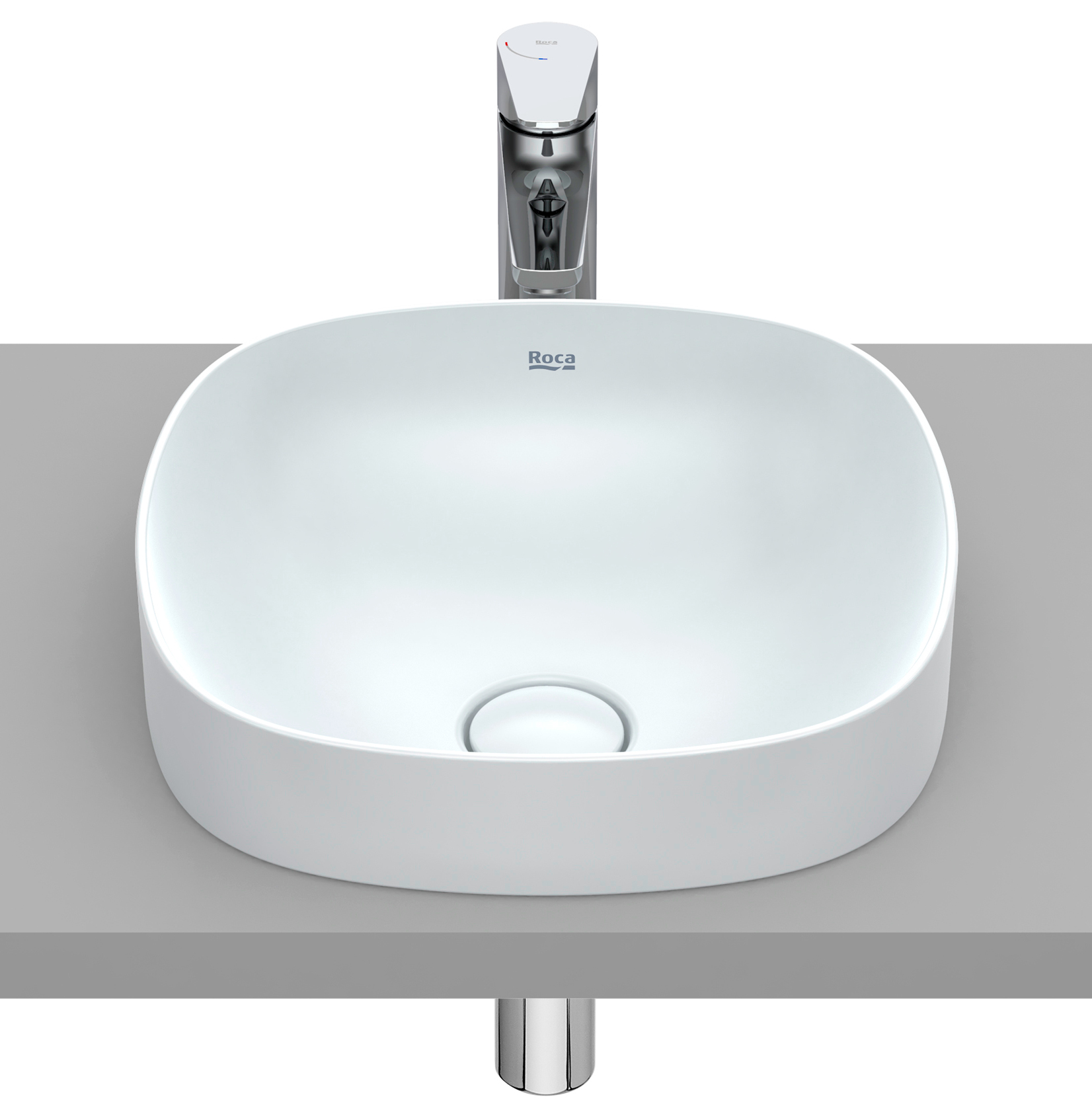 Roca Inspira Waschbecken 37x37 cm quadratisch Einbauwaschbecken A32750R630