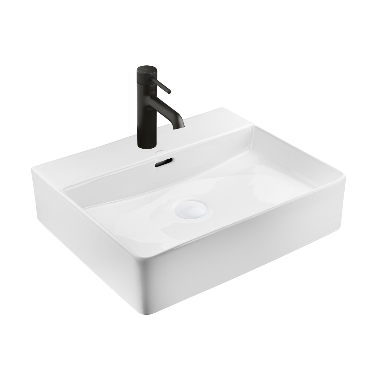 Ksuro 100 Waschbecken 50.5x43 cm rechteckig Aufsatzwaschbecken weiß 21001000