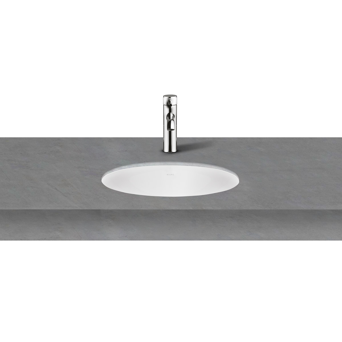 Ksuro 108 Waschbecken 38x30 cm oval Unterbauwaschbecken weiß 20013000