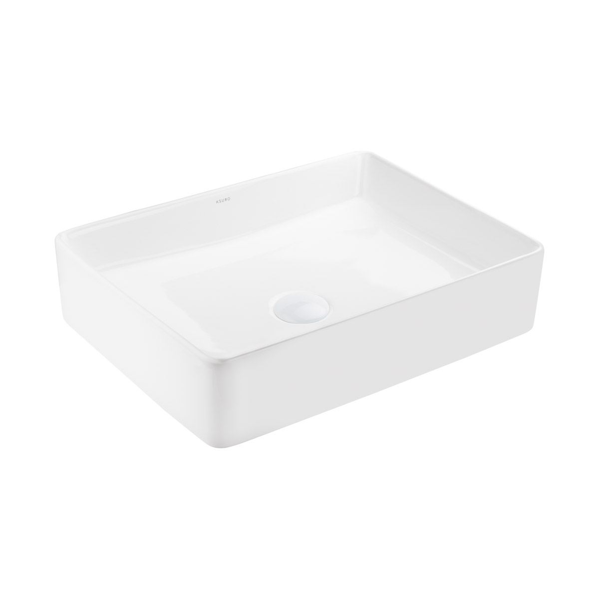 Ksuro 100 Waschbecken 47x36 cm rechteckig Aufsatzwaschbecken weiß 20804000