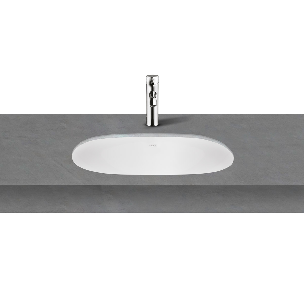 Ksuro 109 Waschbecken 49.5x35 cm oval Unterbauwaschbecken weiß 20814000