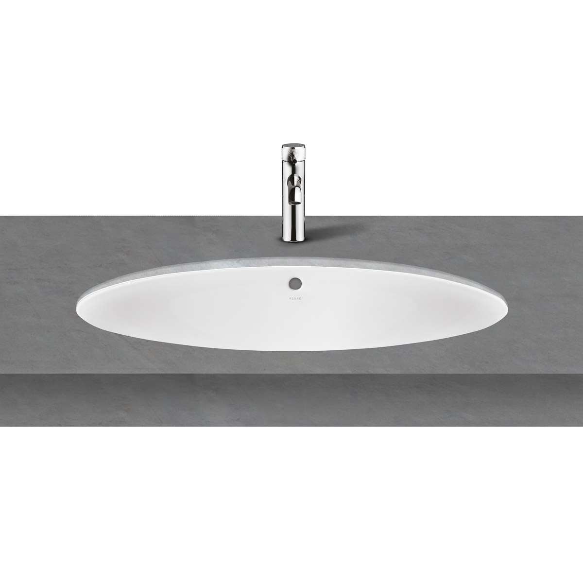 Ksuro 110 Waschbecken 68x34 cm oval Unterbauwaschbecken weiß 20815000