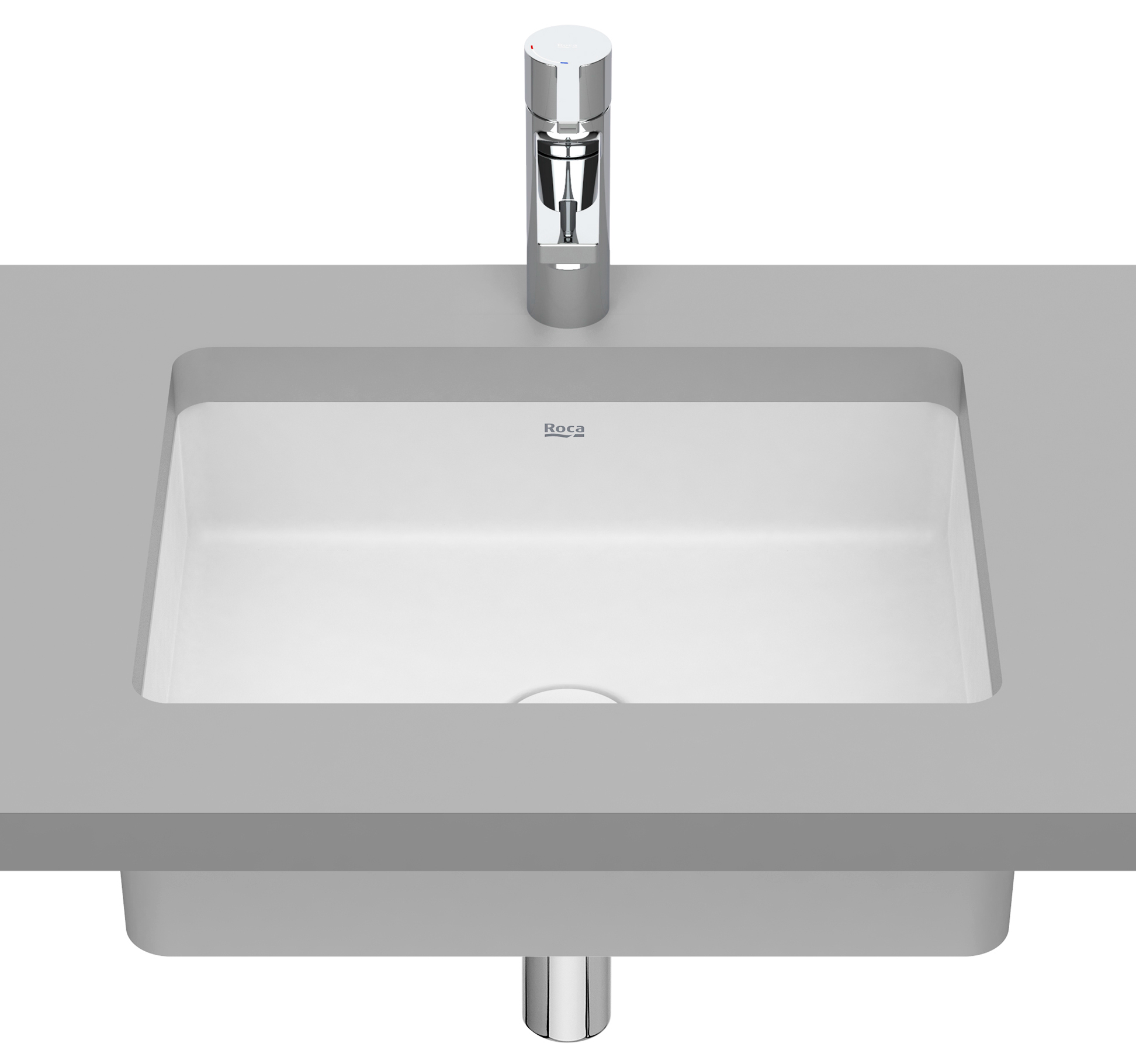 Roca Inspira Waschbecken 43x32.5 cm rechteckig Unterbauwaschbecken weiß A327536620