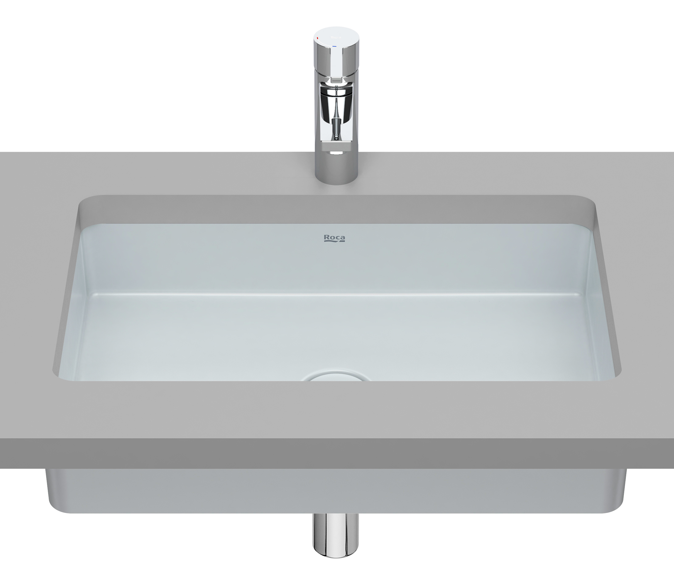 Roca Inspira Waschbecken 53x31.5 cm rechteckig Unterbauwaschbecken A327535630