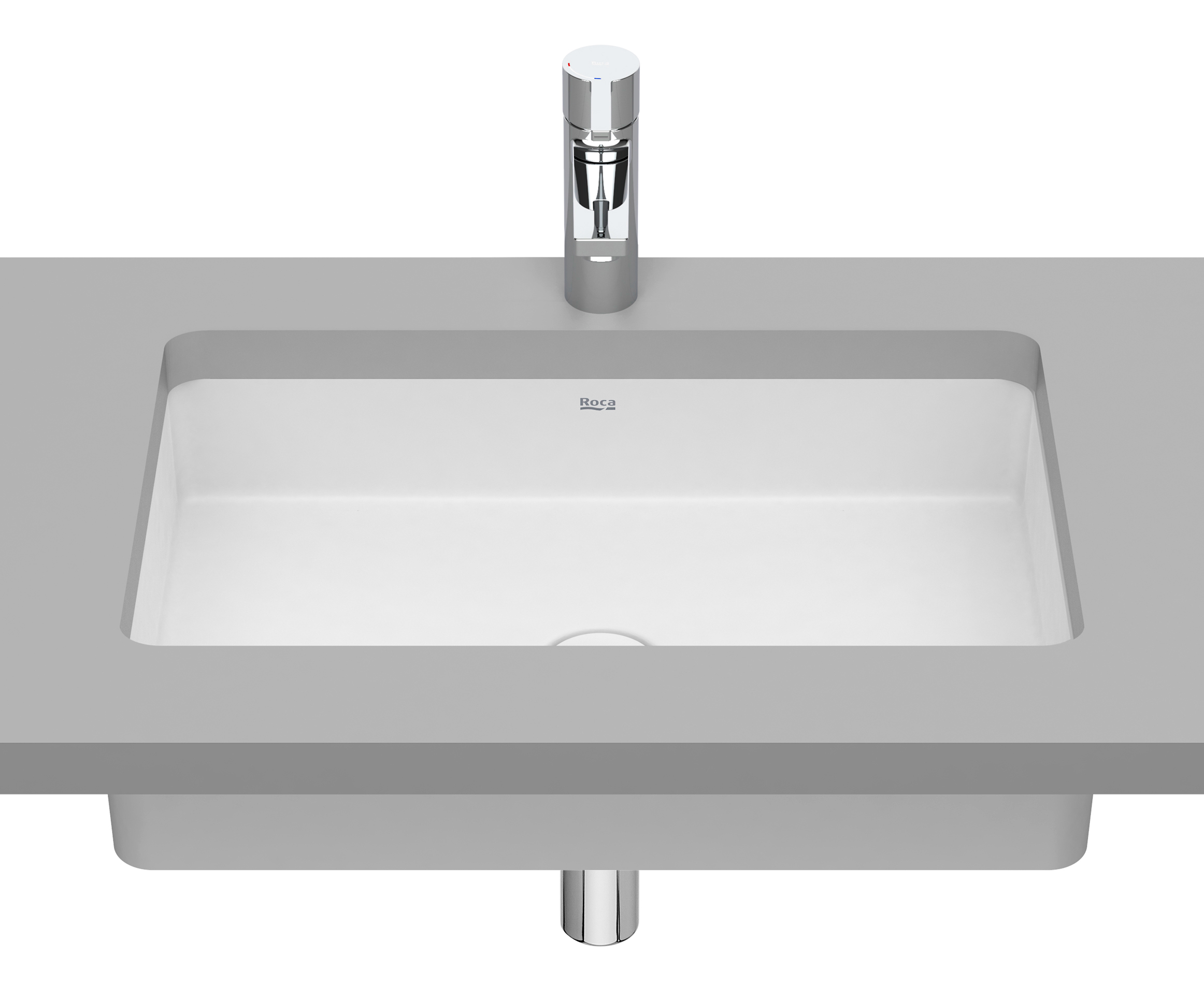 Roca Inspira Waschbecken 53x31.5 cm rechteckig Unterbauwaschbecken weiß A327535620