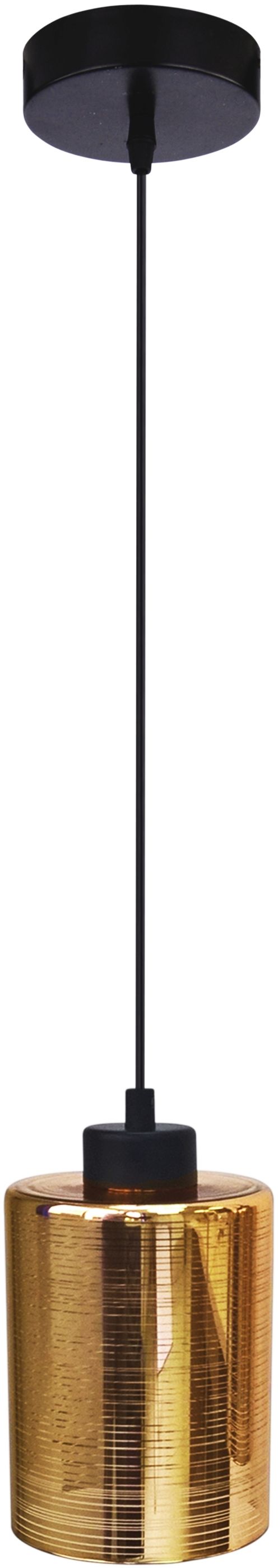 Candellux Cox Pendelleuchte 1x60 W schwarz-gold 31-59345