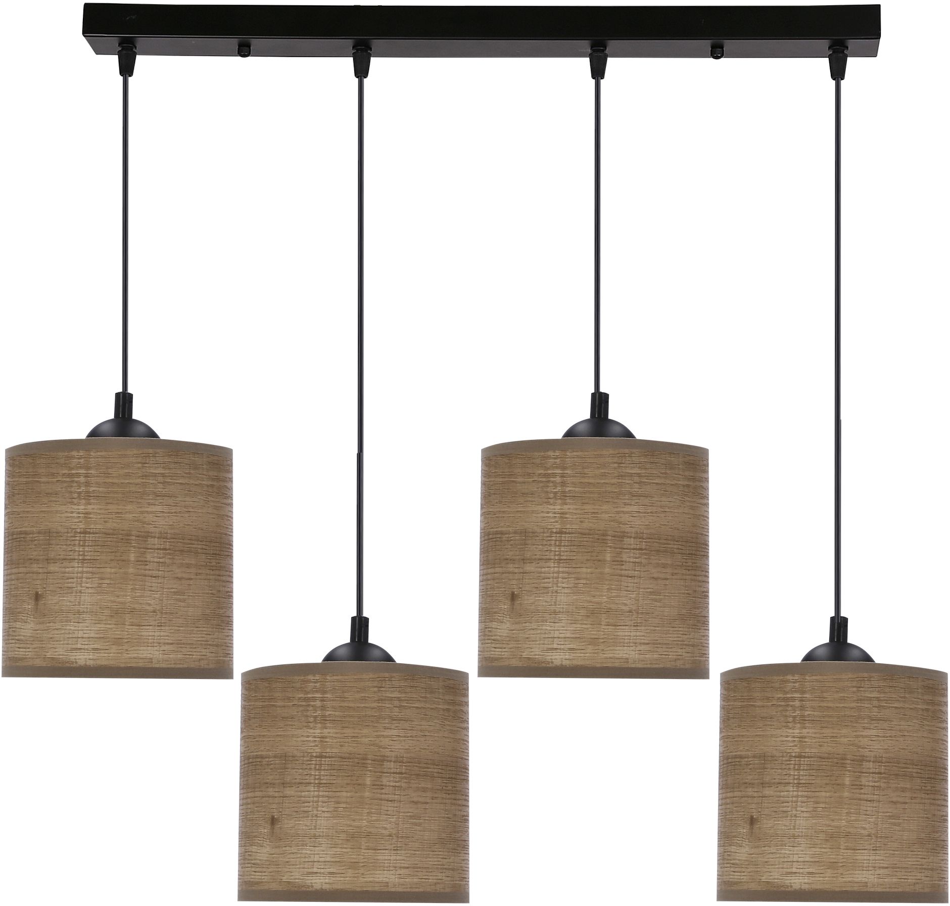 Candellux Legno Pendelleuchte 4x40 W schwarz-beige 34-18366
