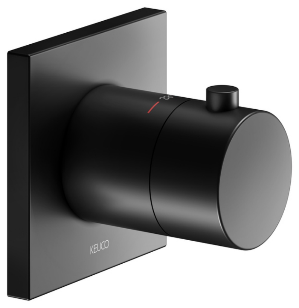 Keuco IXMO Duschbatterie Unterputz mit Thermostat schwarz 59553370002