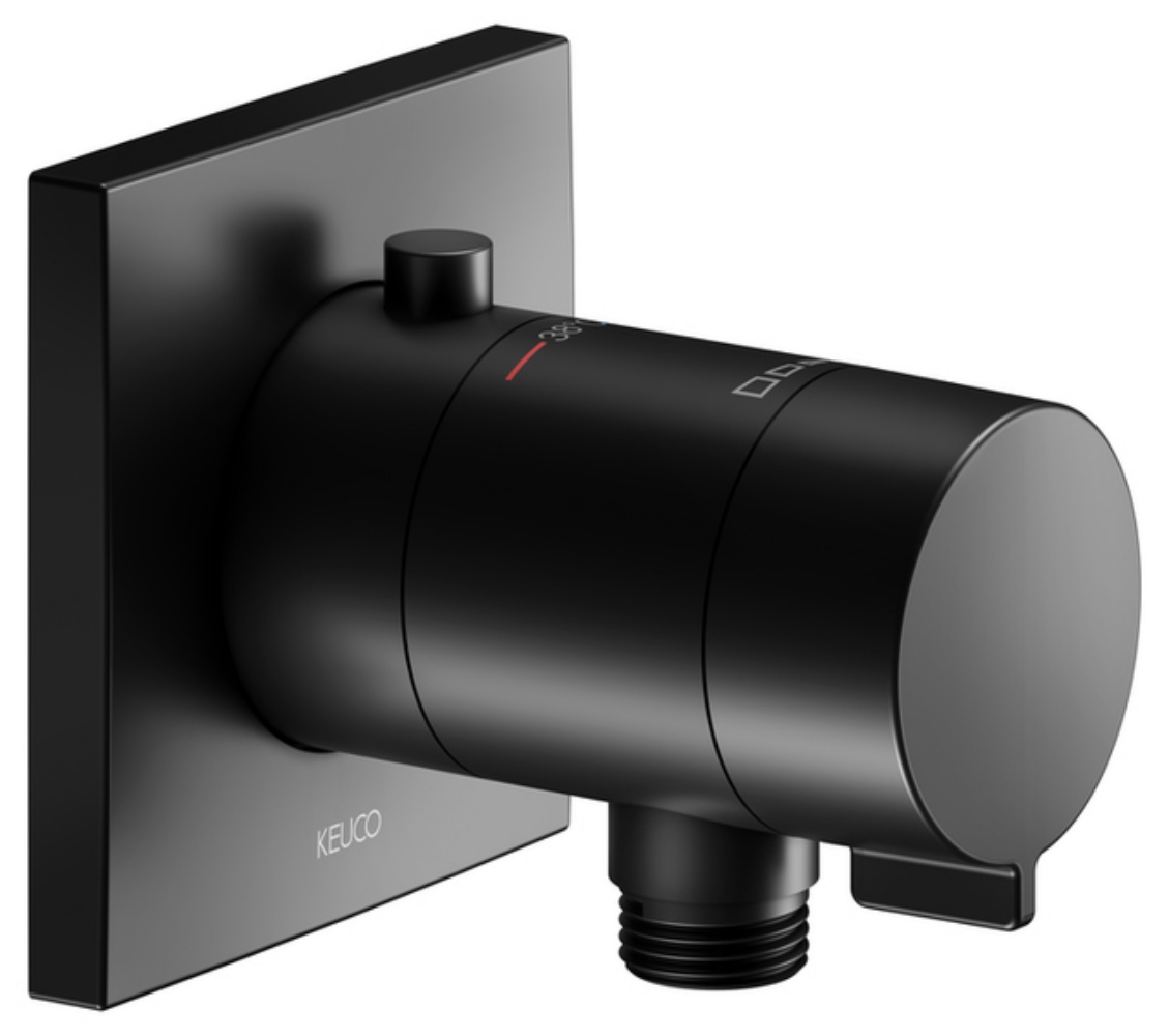 Keuco IXMO Solo Duschbatterie Unterputz mit Thermostat schwarz 59554370002