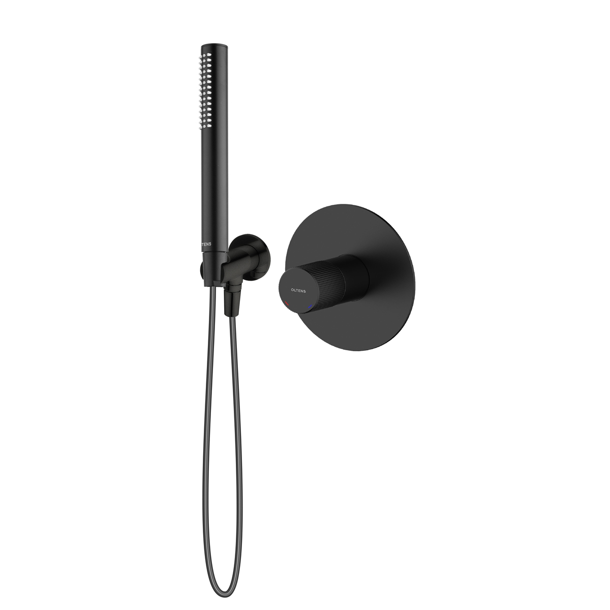 Set Duschbatterie Oltens Hamnes 33105300, Winkelanschluss mit Griff Oltens Hvita 39304300, 37102300, 37200300