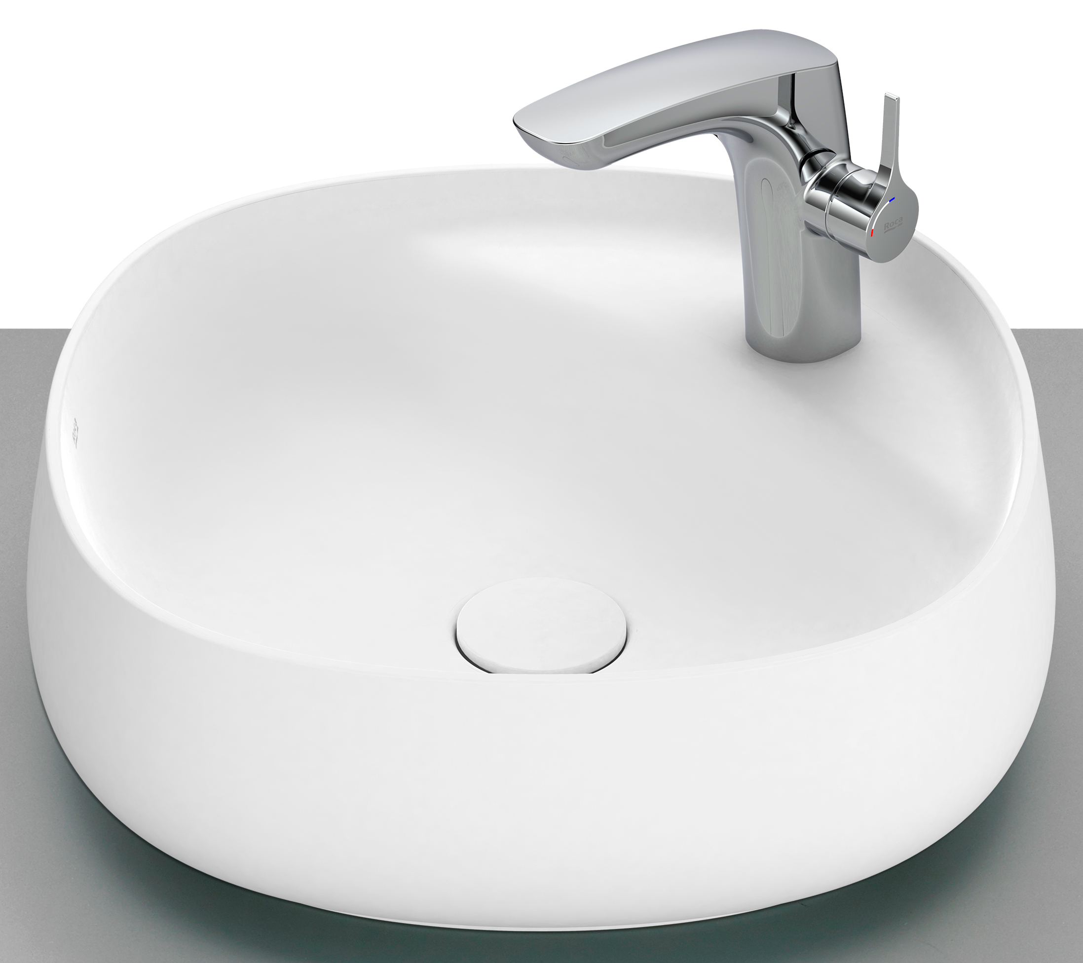 Roca Beyond Waschbecken 45x45 cm quadratisch Aufsatzwaschbecken weiß A3270B9620