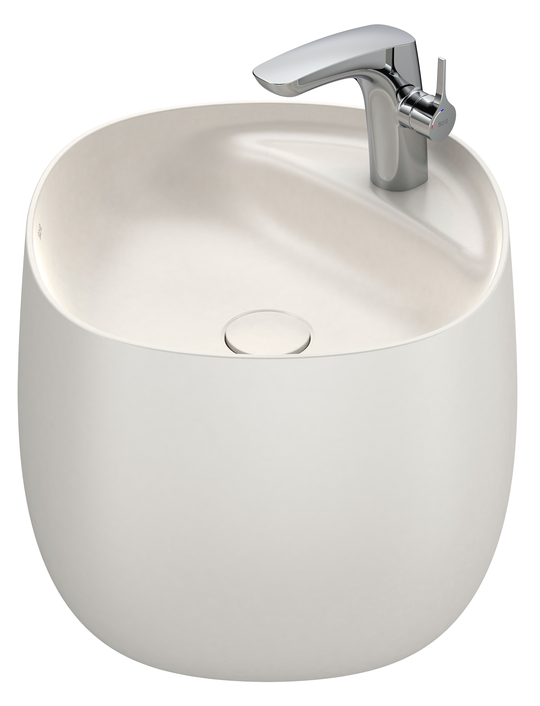 Roca Beyond Waschbecken 47x46 cm oval Klassisch braun/beige A3270B1650