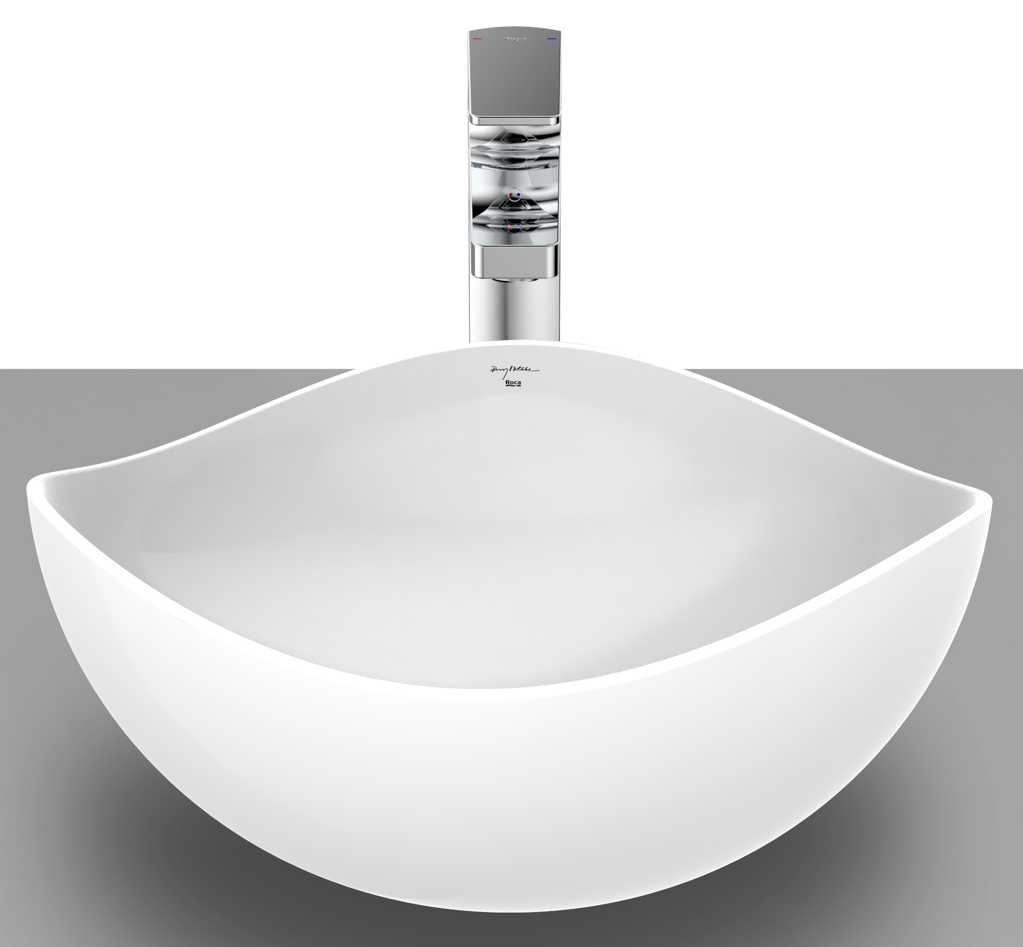 Roca Ohtake Waschbecken 38x38 cm Aufsatzwaschbecken weiß A327A15S00